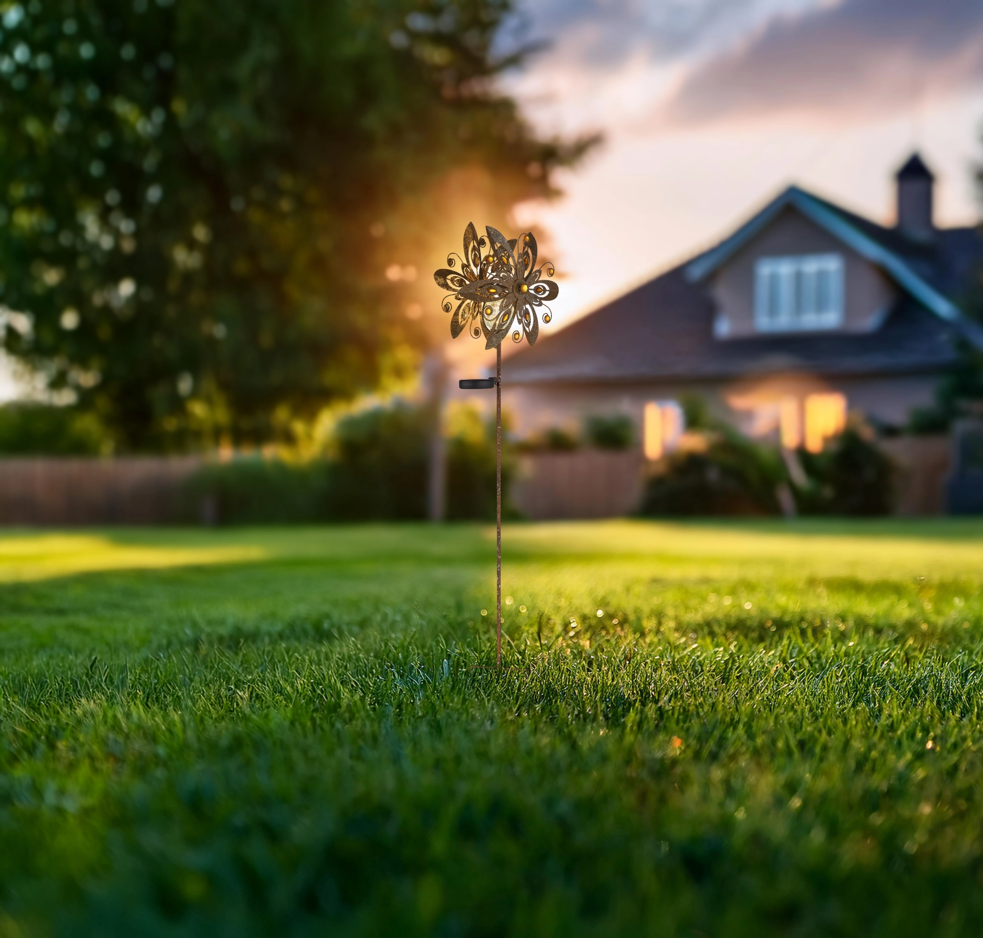 SOLARLEUCHTE METALL ROSTFARBEN, 1XLED