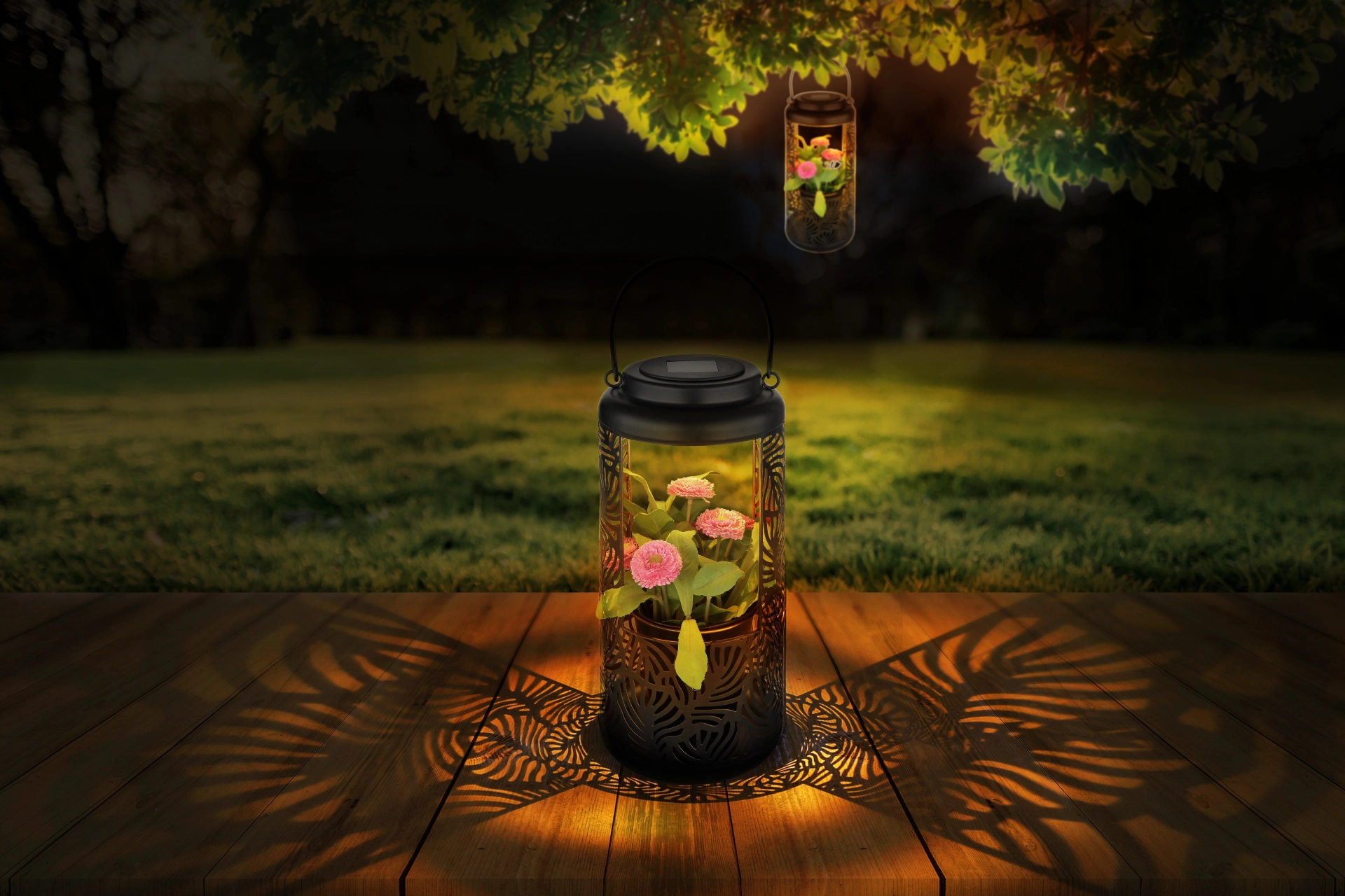 SOLARLEUCHTE METALL SCHWARZ, 1XLED