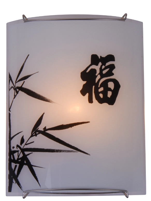 Glas Muster Schriftzeichen 26,5x21,0cm