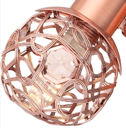 METALLGEFLECHTKUGEL KUPFERFÄRBIG - KRISTALLSTEIN