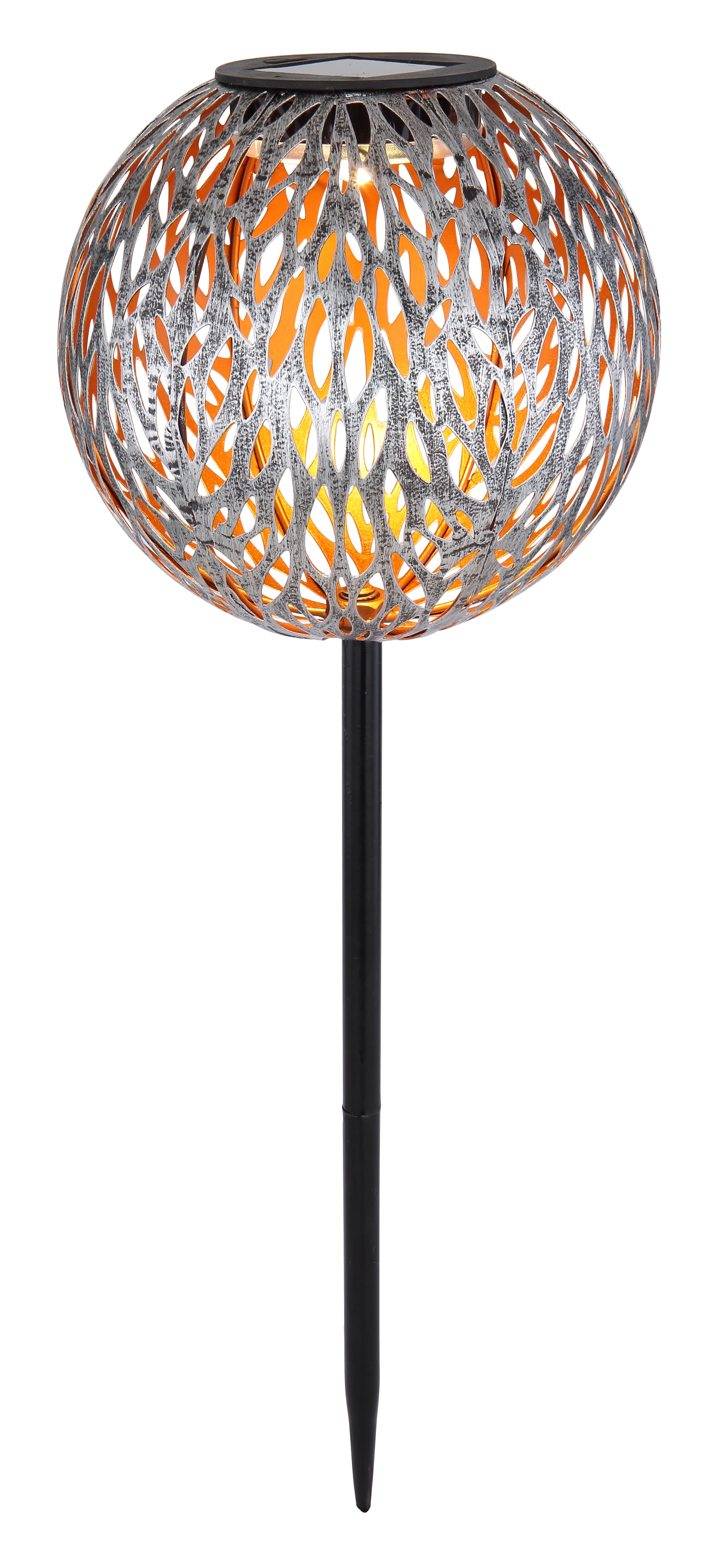 SOLARLEUCHTE METALL SILBERGRAU, 1XLED