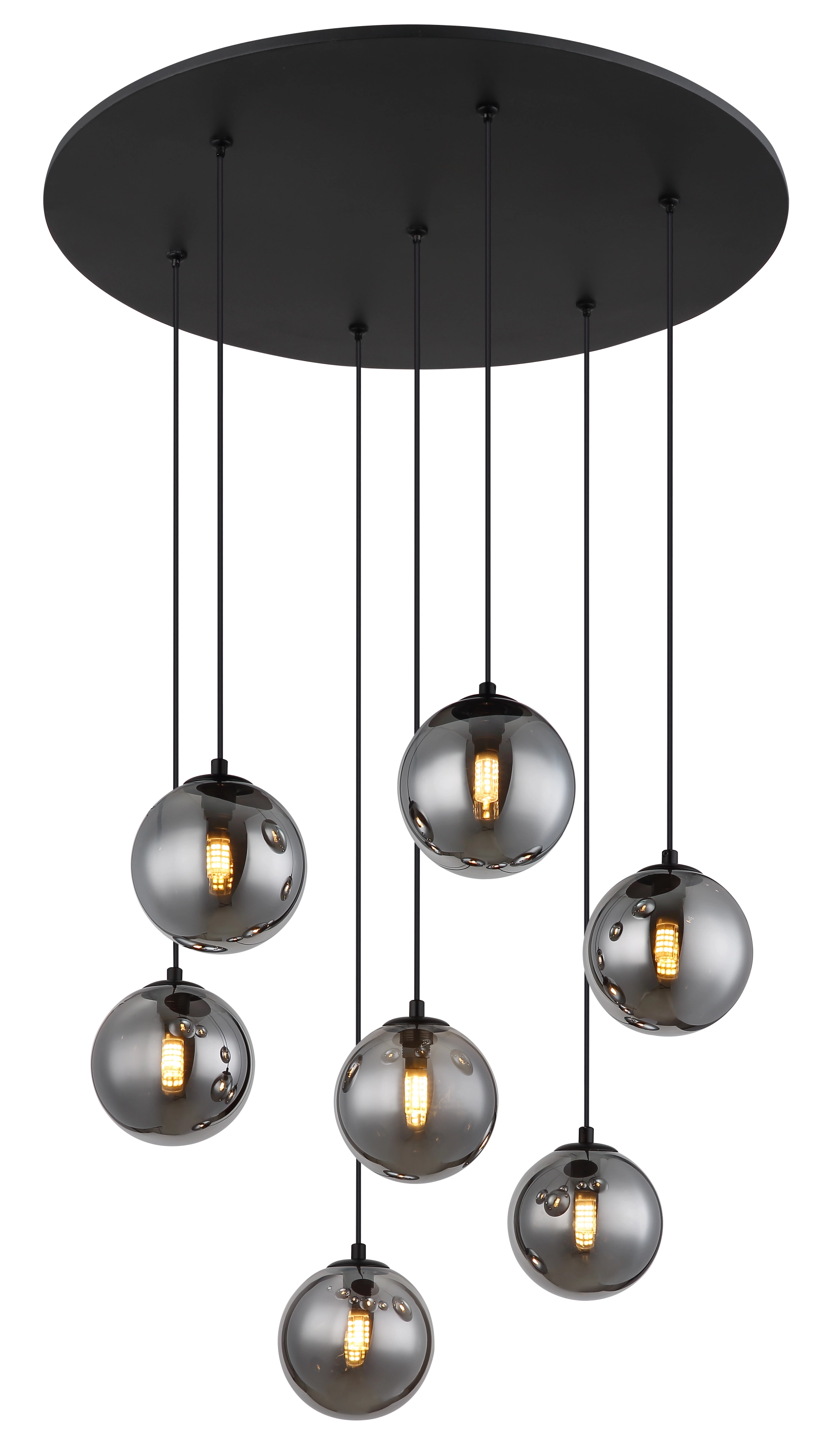 Atmosphera Hängeleuchte Cota – Schwarze Metalllampe Mit Durchbruchdesign