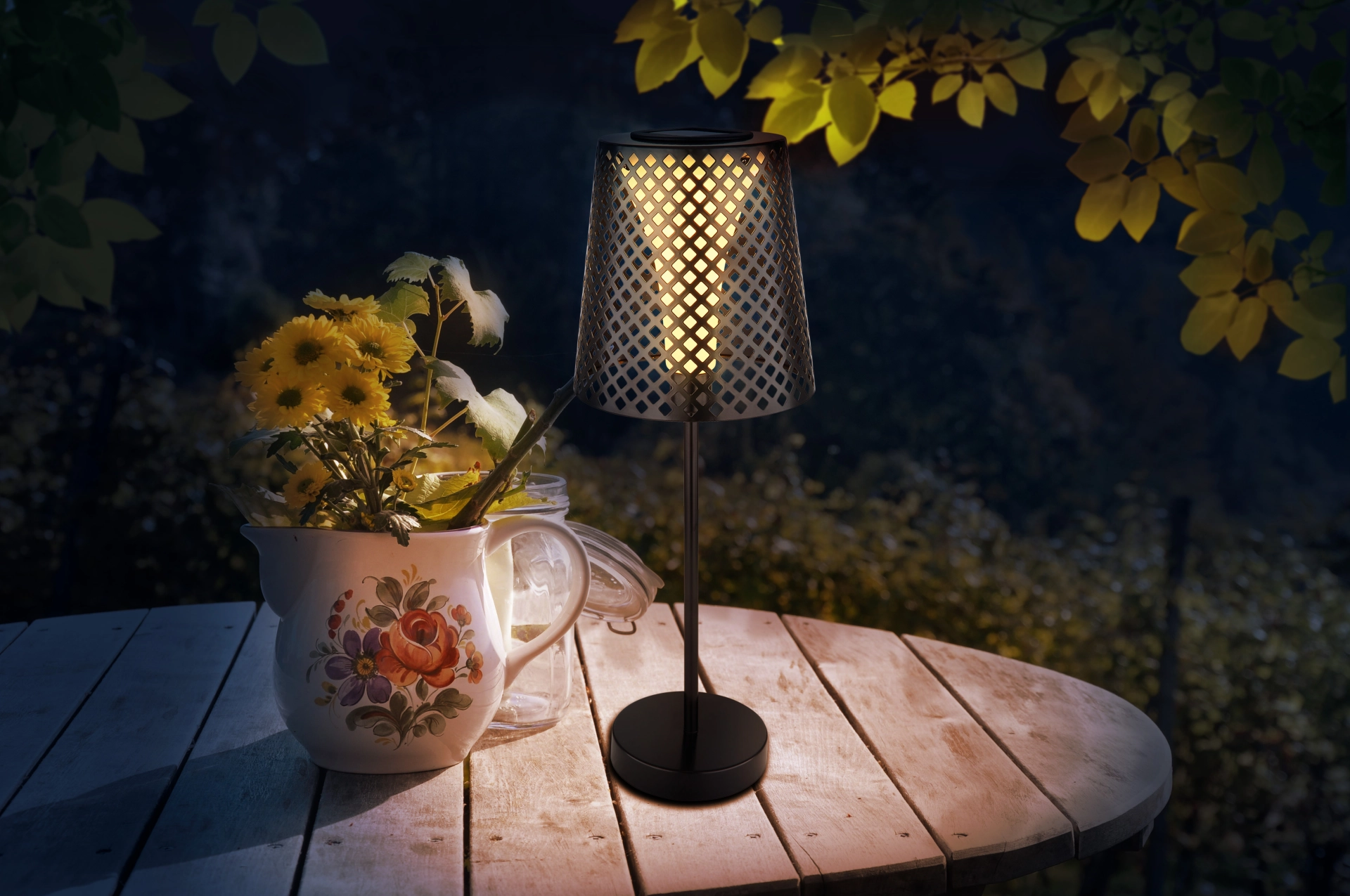 SOLARLEUCHTE METALL SCHWARZ, 1XLED