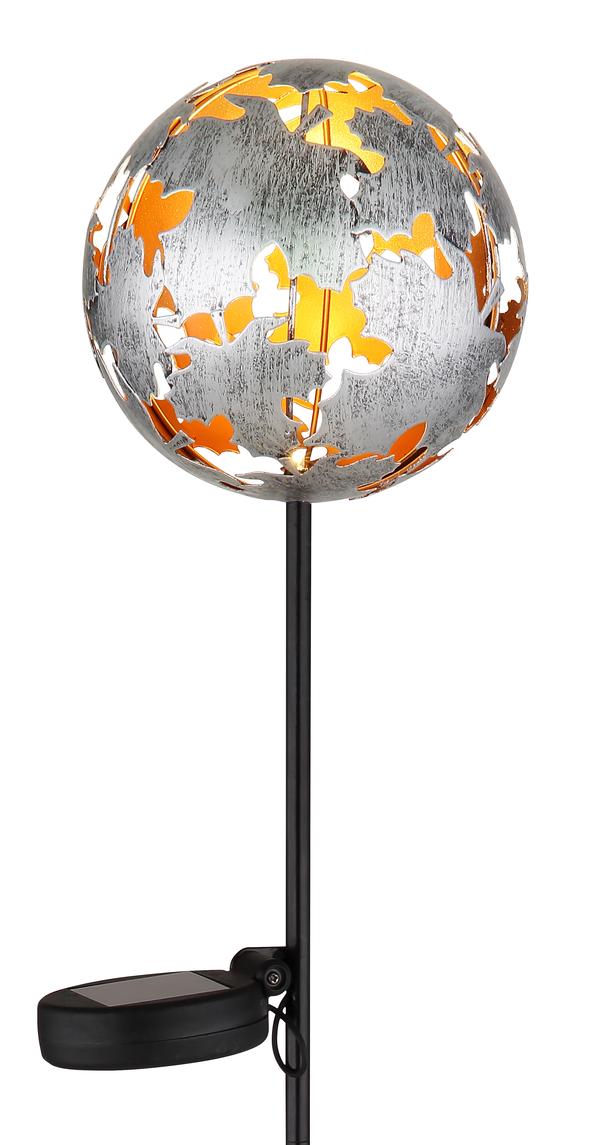 SOLARLEUCHTE METALL SILBERGRAU, 1XLED