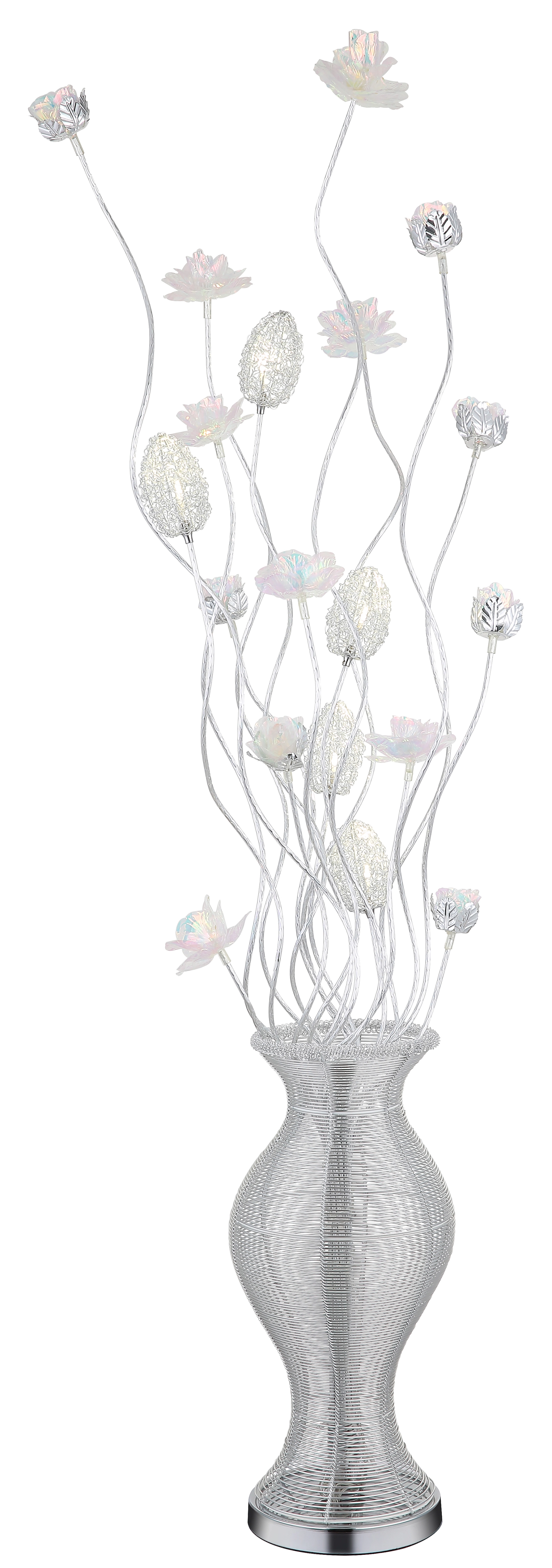 STEHLEUCHTE ALUMINIUM SILBERFARBEN, 1XRGBW LED