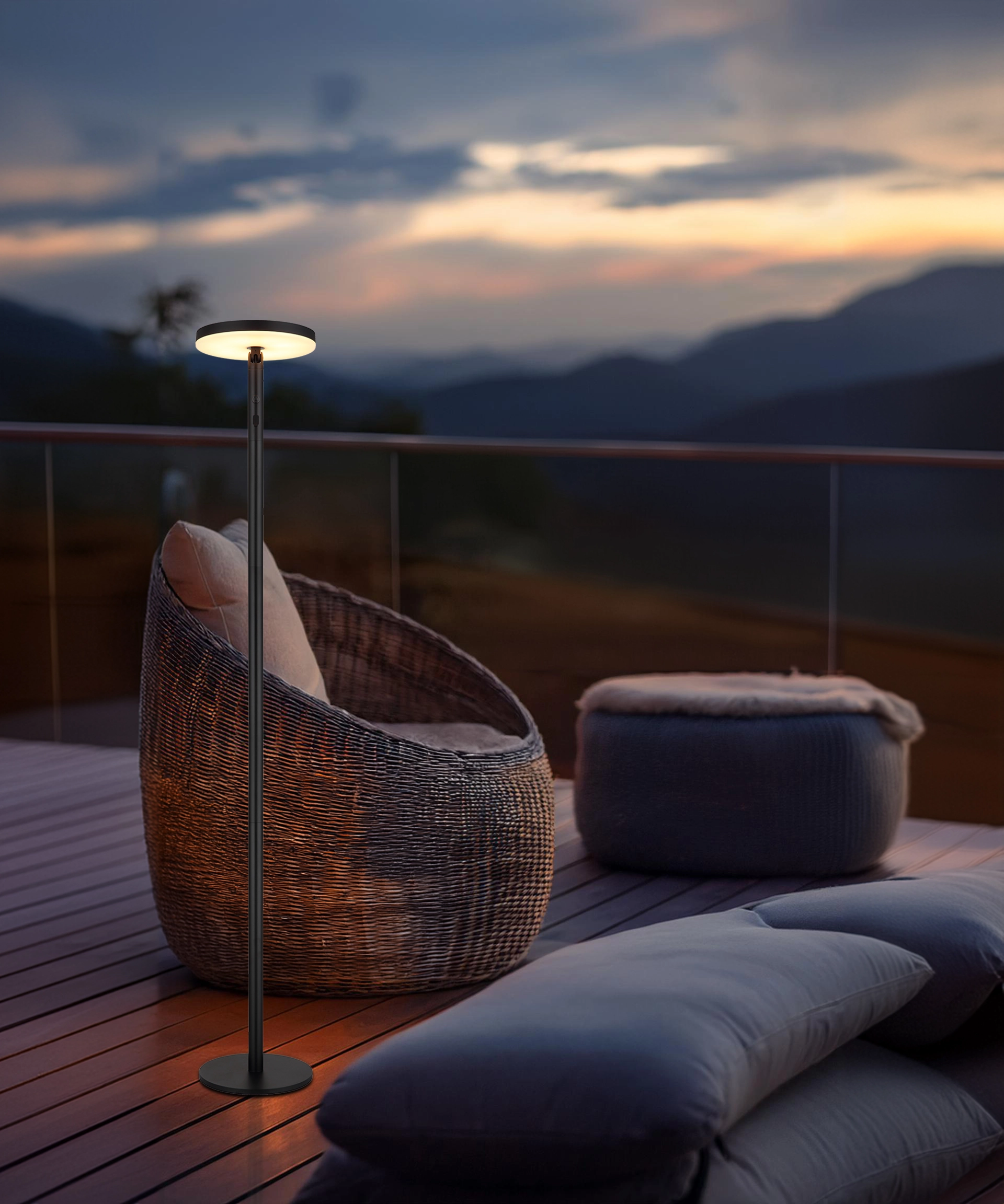 SOLARLEUCHTE ALUMINIUM SCHWARZ MATT, 1XLED