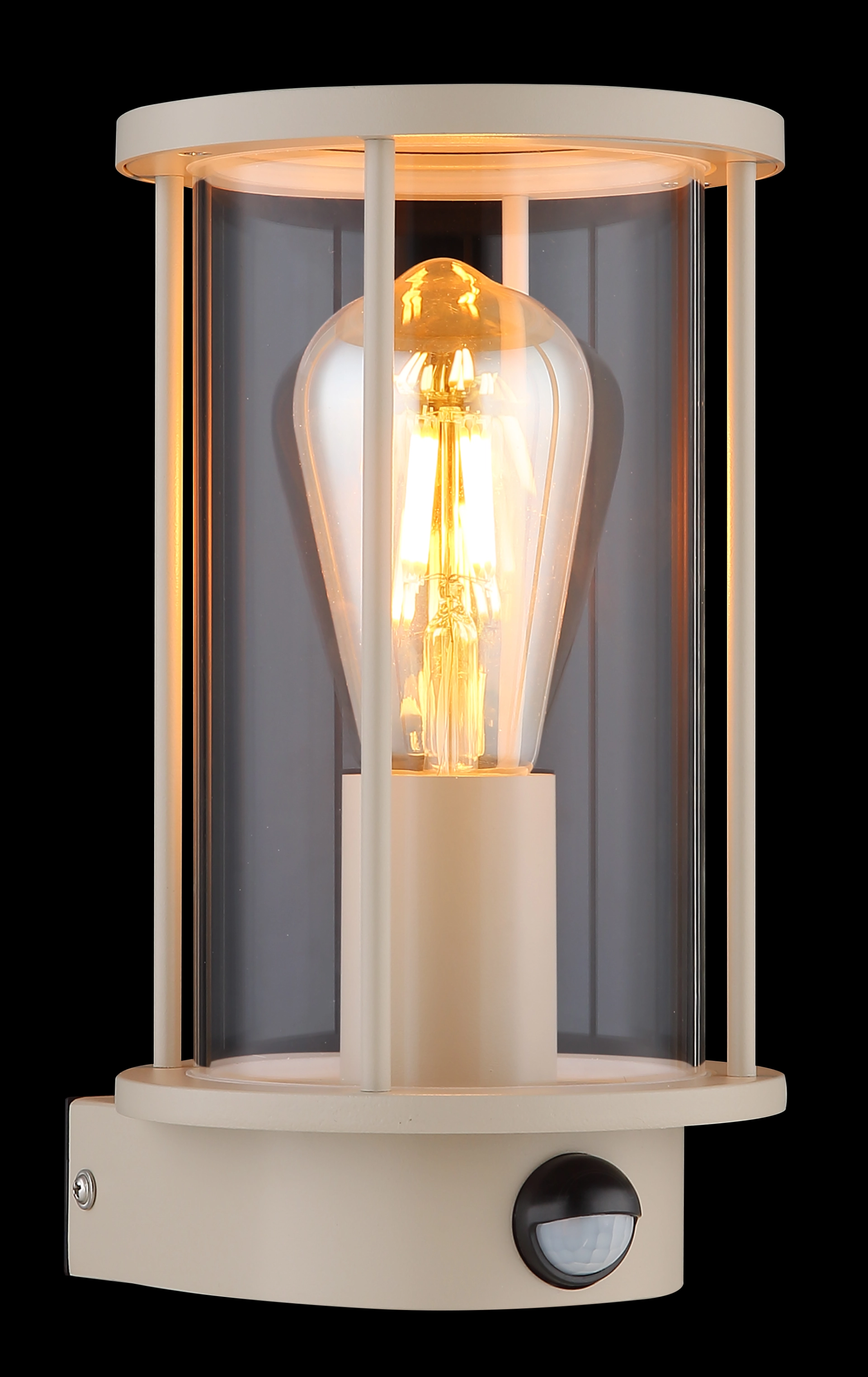 Lampe extérieure GRACEY en acier inoxydable finition sable mat avec verre clair, éclairée, Globo 31360SAS