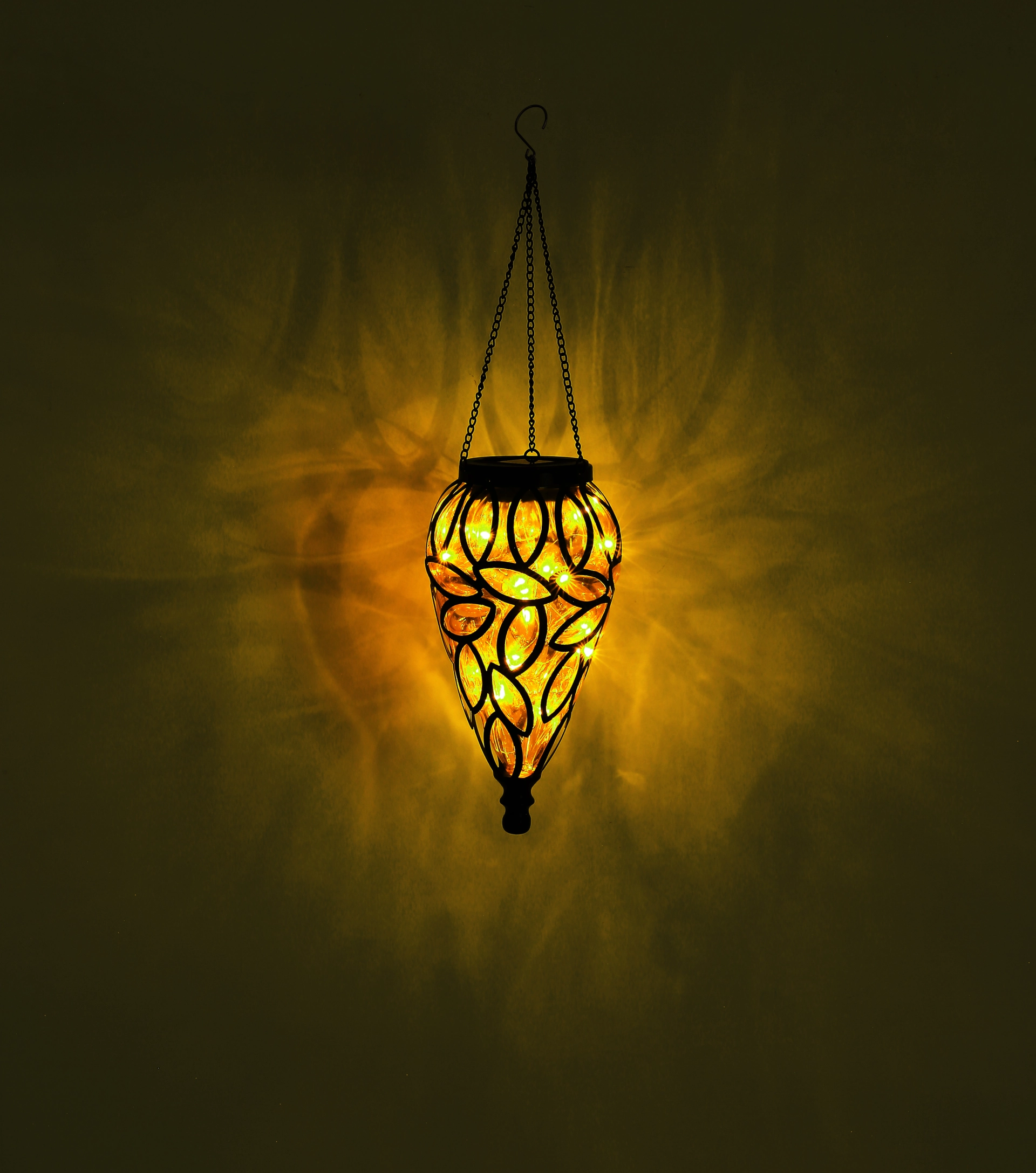 SOLARLEUCHTE METALL SCHWARZ, 15XLED