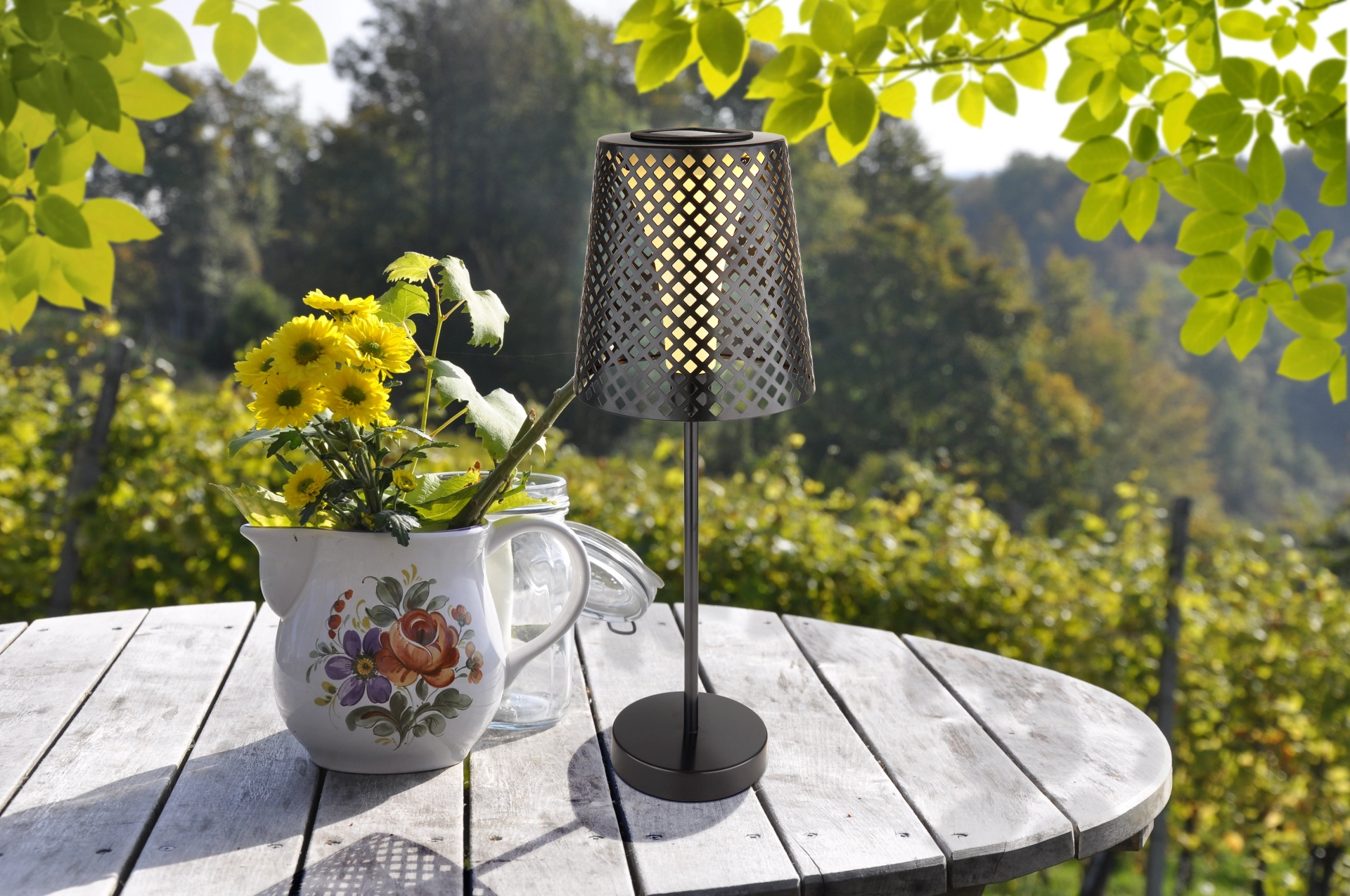 SOLARLEUCHTE METALL SCHWARZ, 1XLED