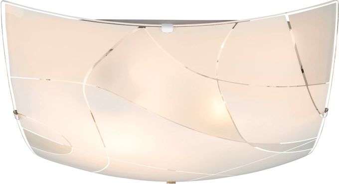 GLAS SATINIERT MIT KLAREN DEKORLINIEN 300X300MM