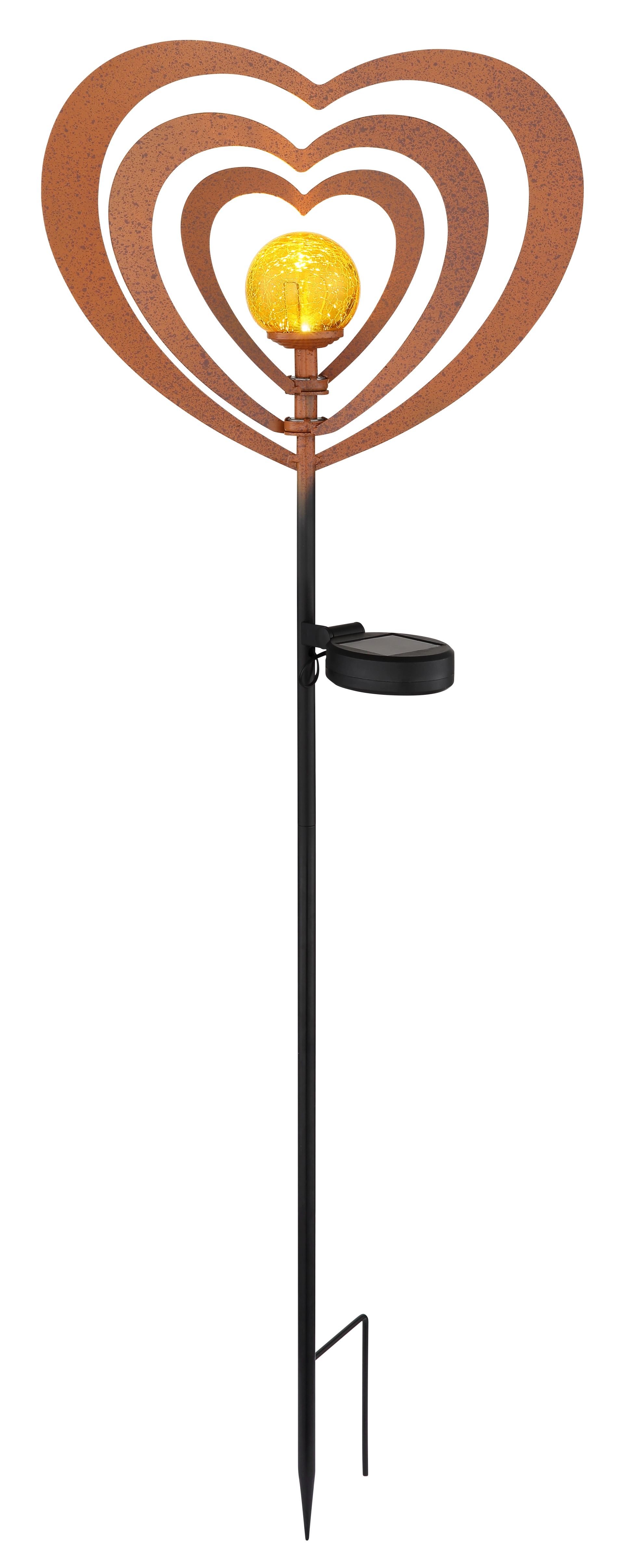 SOLARLEUCHTE METALL ROSTFARBEN, 1XLED