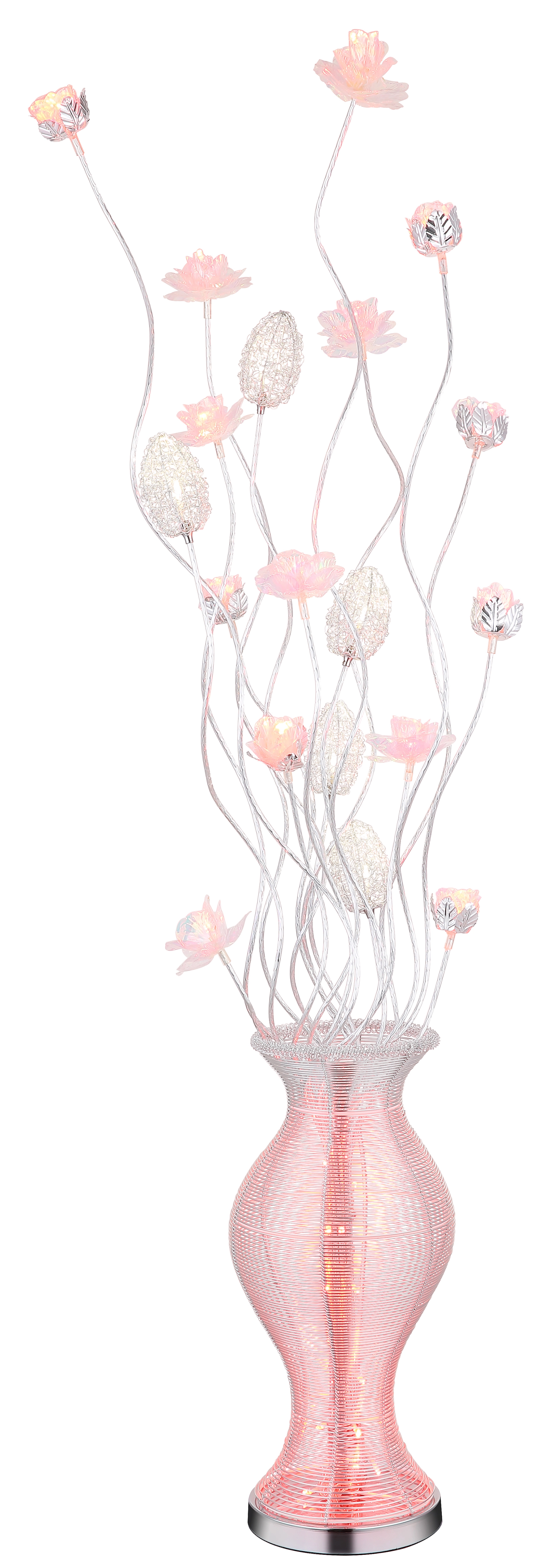 STEHLEUCHTE ALUMINIUM SILBERFARBEN, 1XRGBW LED