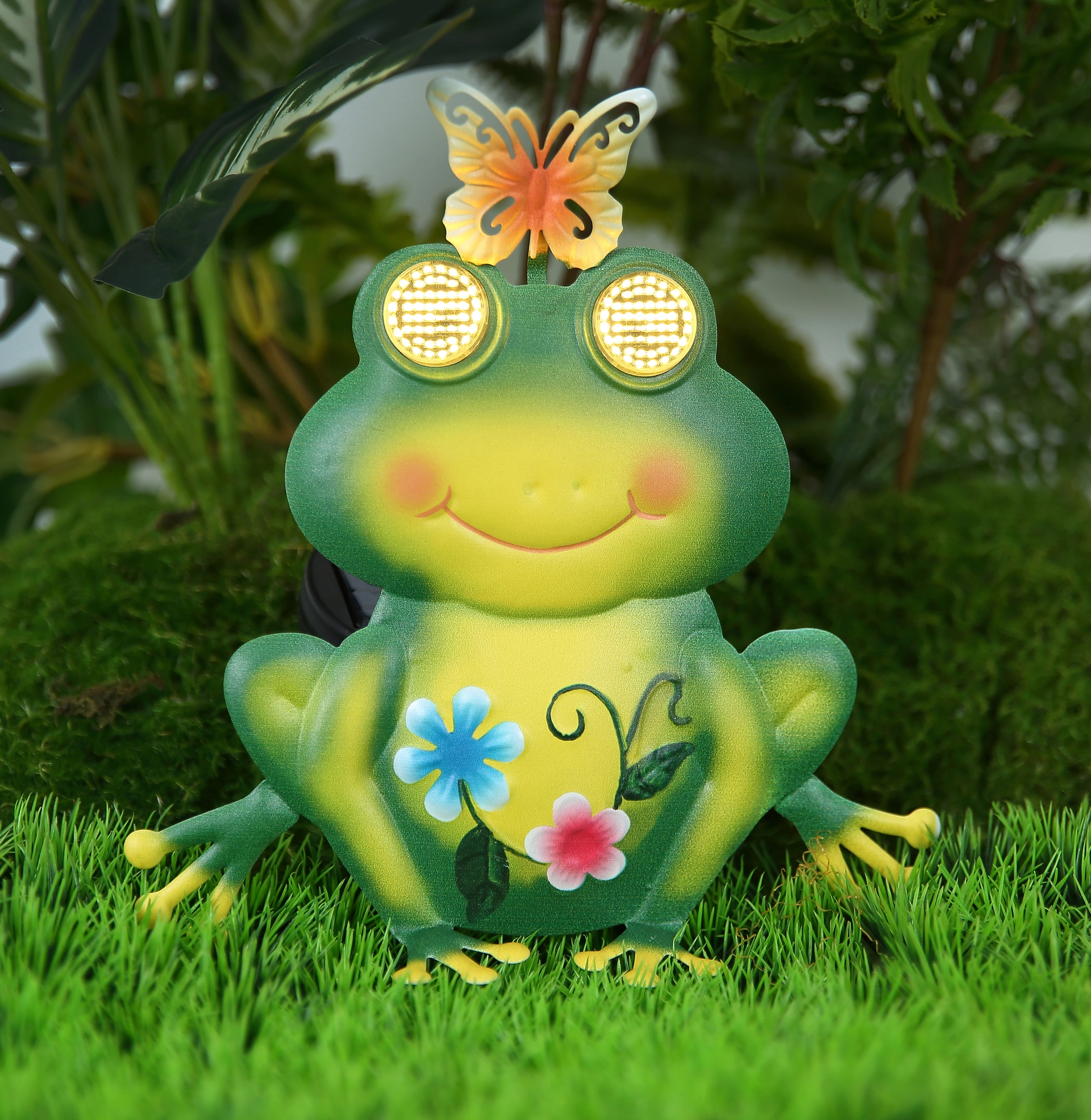 SOLARLEUCHTE METALL GRÜN, 104XLED