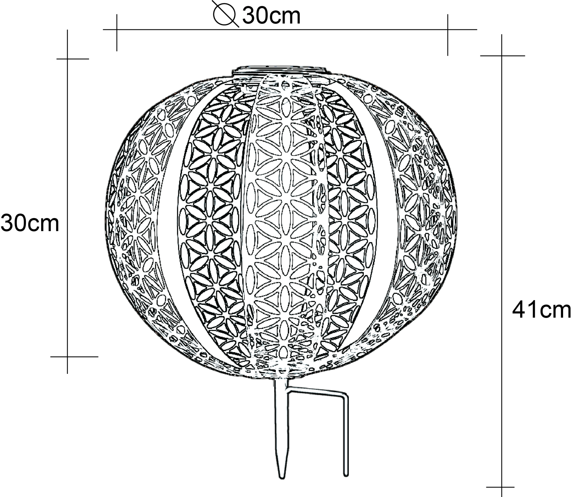 SOLARLEUCHTE METALL ROSTFARBEN, 1XLED