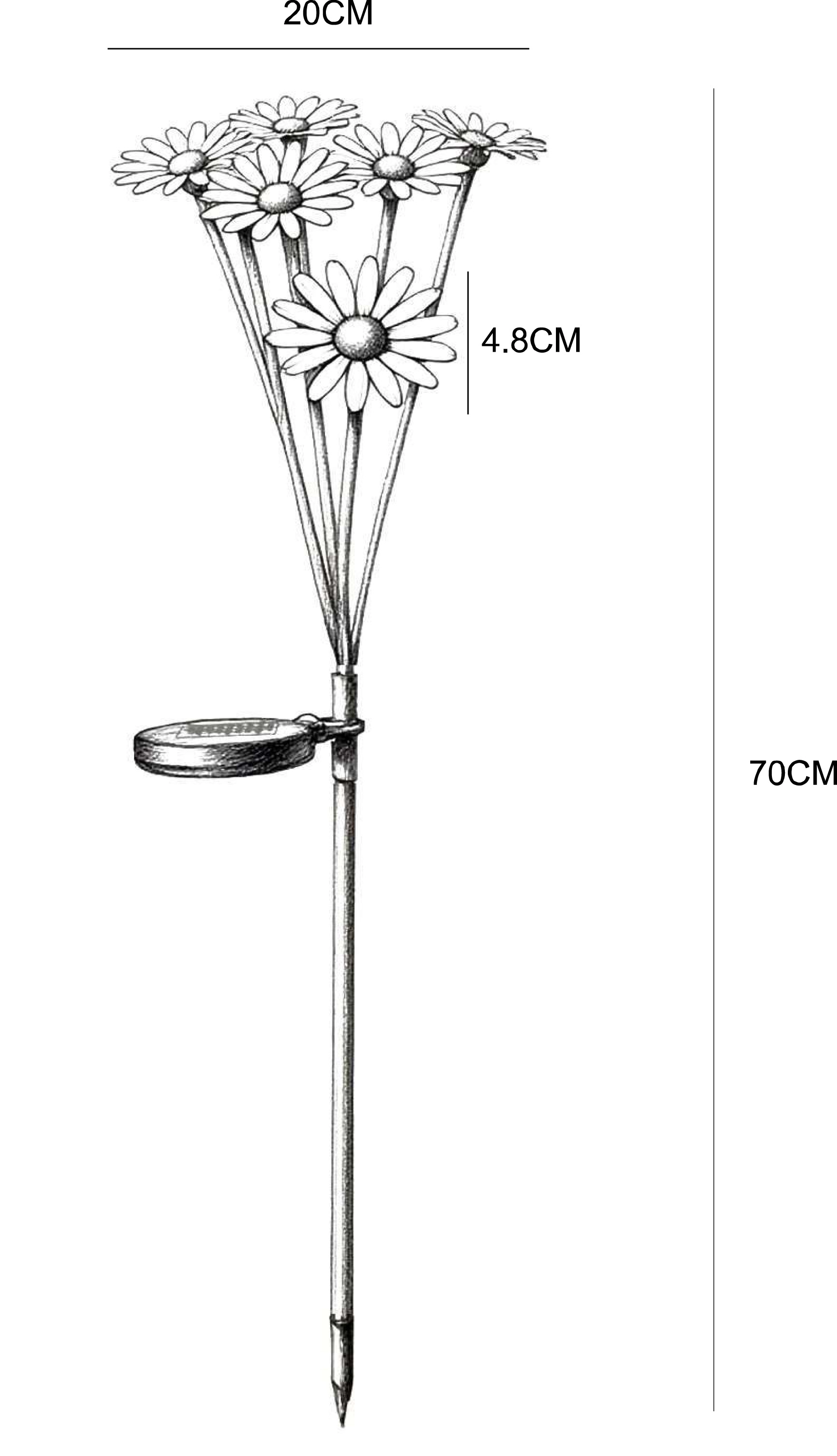 SOLARLEUCHTE EDELSTAHL, 6XLED