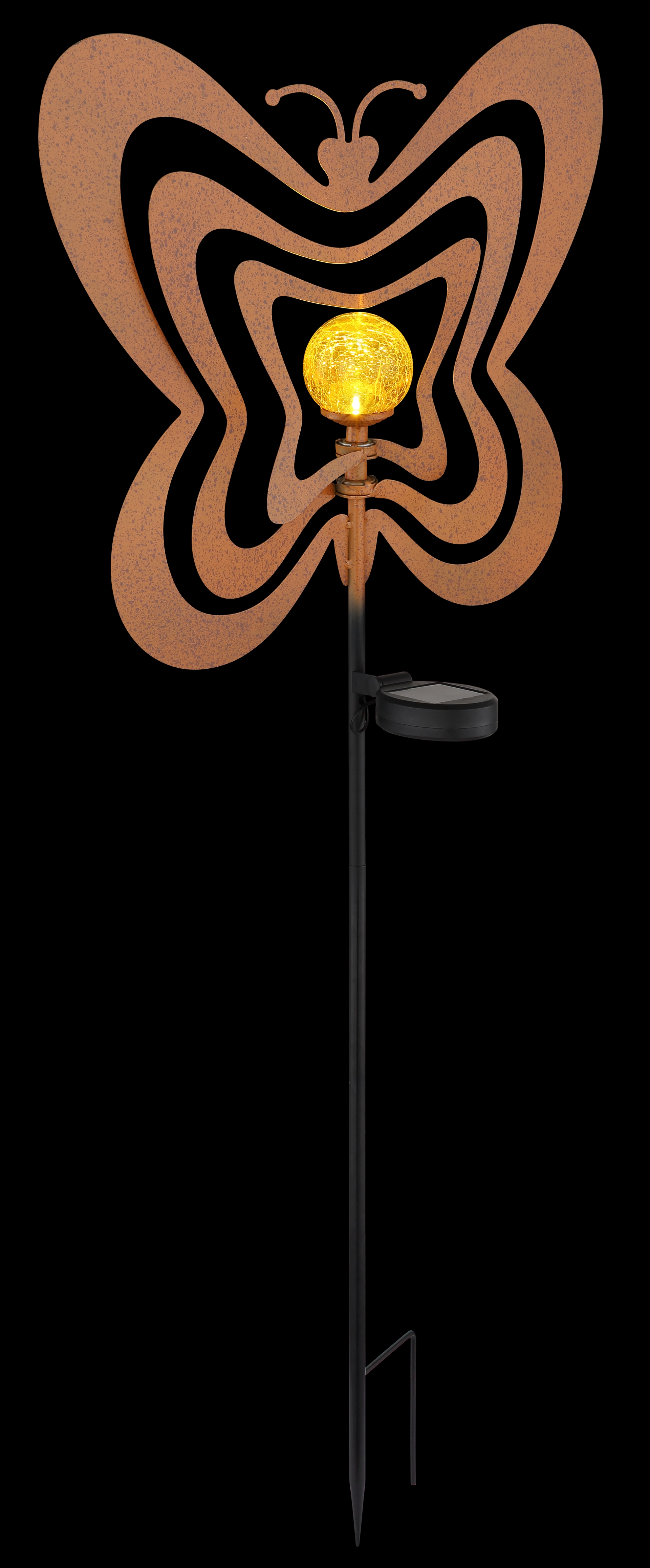 SOLARLEUCHTE METALL ROSTFARBEN, 1XLED