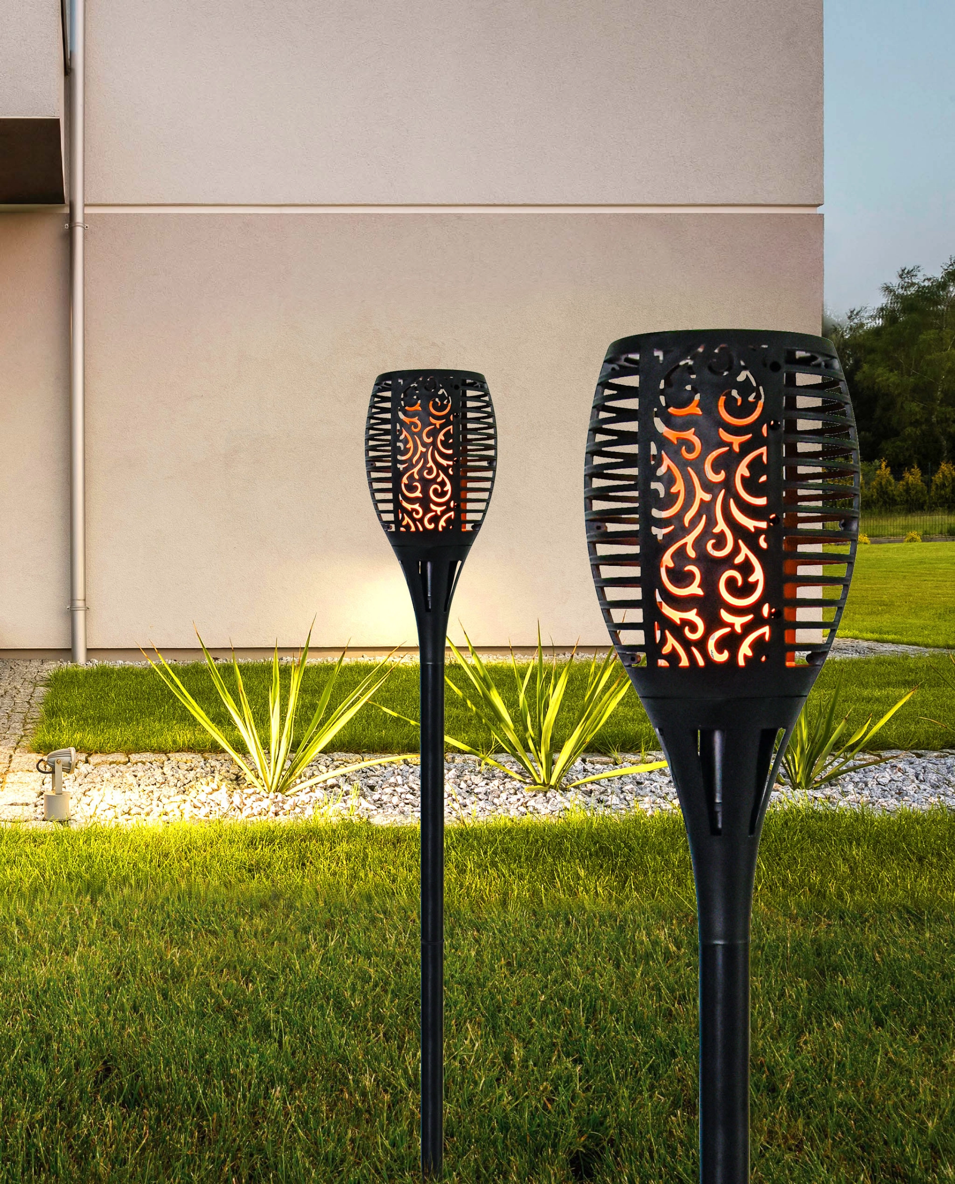 SOLARLEUCHTE KUNSTSTOFF SCHWARZ, 54XLED