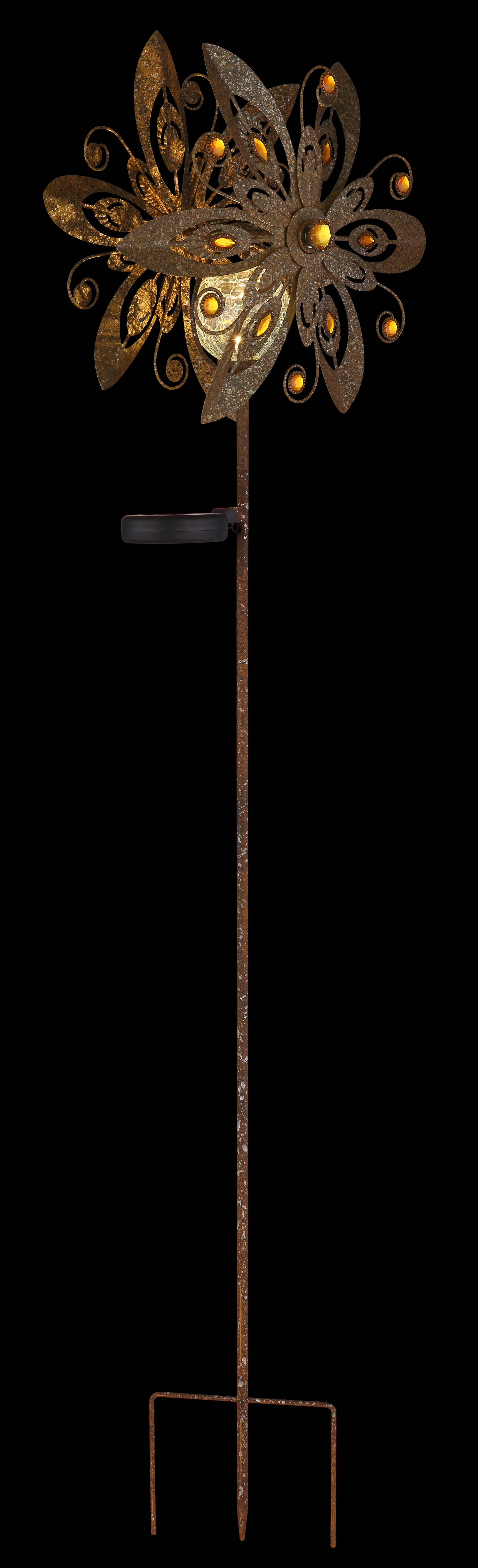 SOLARLEUCHTE METALL ROSTFARBEN, 1XLED