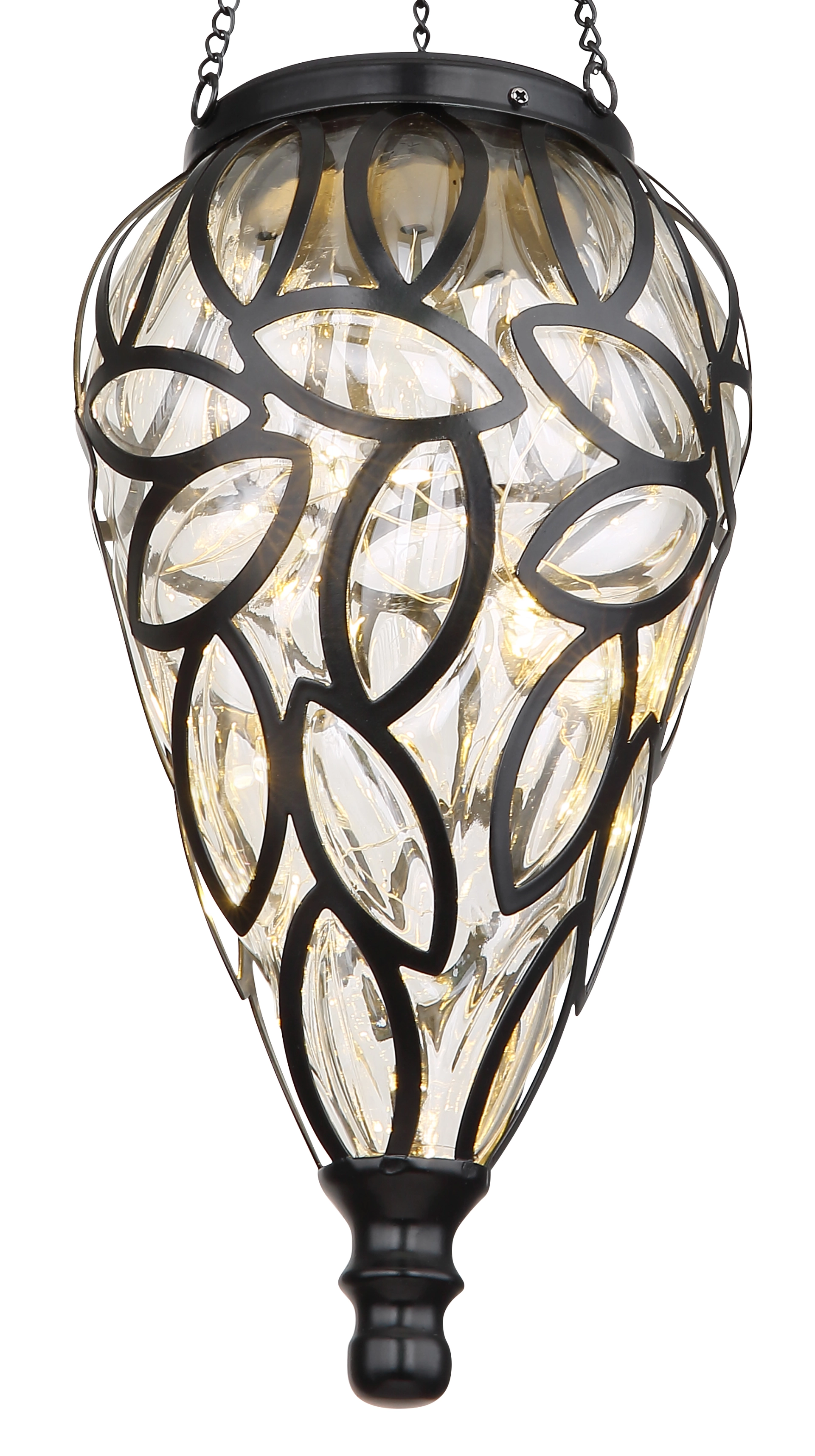 SOLARLEUCHTE METALL SCHWARZ, 15XLED