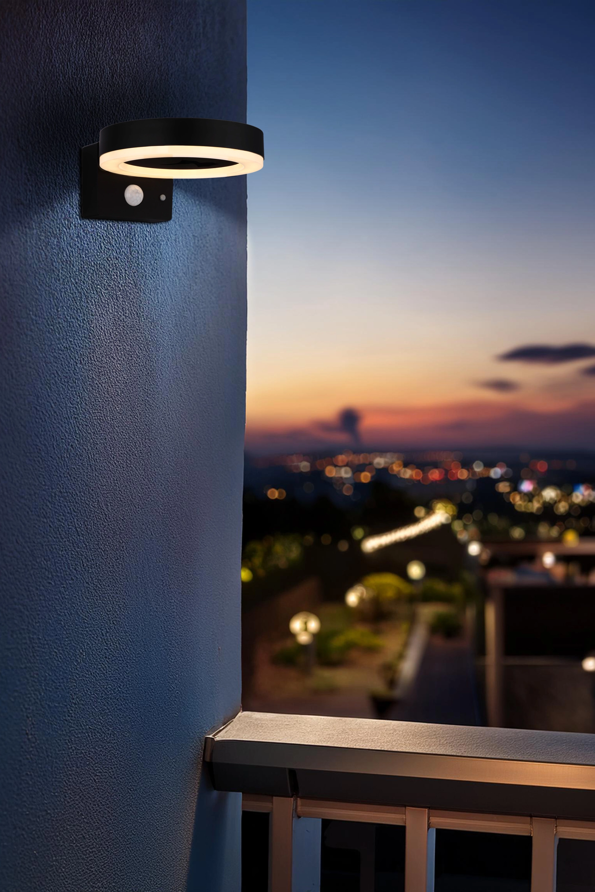 SOLARLEUCHTE KUNSTSTOFF SCHWARZ MATT, 1XLED