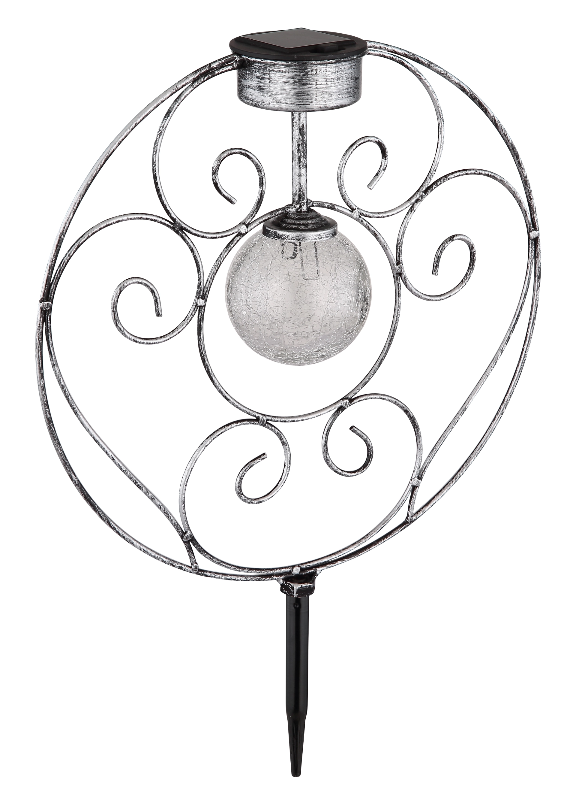 SOLARLEUCHTE METALL SILBERFARBEN, 1XLED