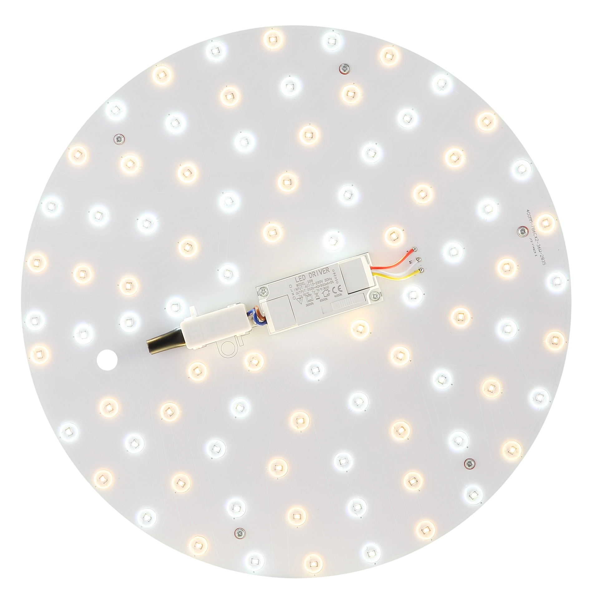 Runde LED Platine mit Magnet von Globo Handels GmbH für 15968D1 und 15995D1, mit integriertem LED-Treiber; Ersatzteil/Modul zur schnellen magnetischen Montage für Deckenleuchten, gleichmäßige Lichtpunkte