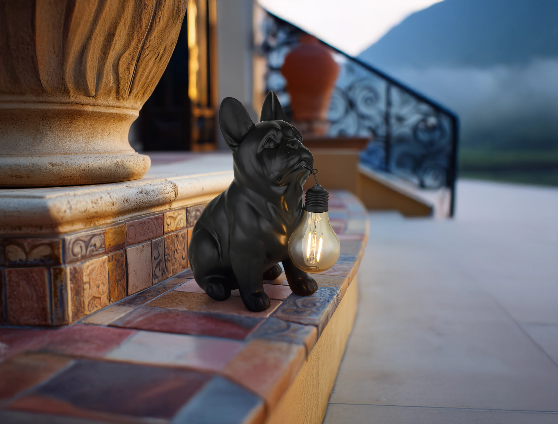 SOLARLEUCHTE KUNSTSTOFF SCHWARZ MATT, 1XLED