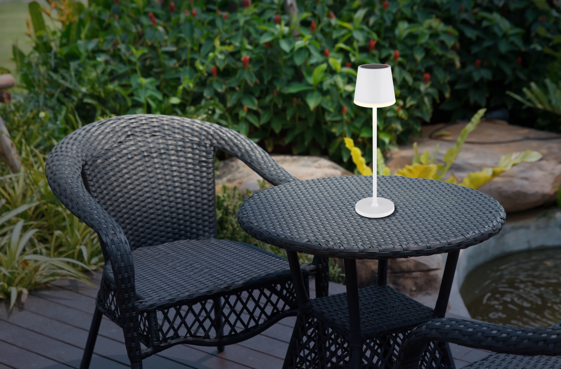 SOLARLEUCHTE METALL WEIß, 10XLED