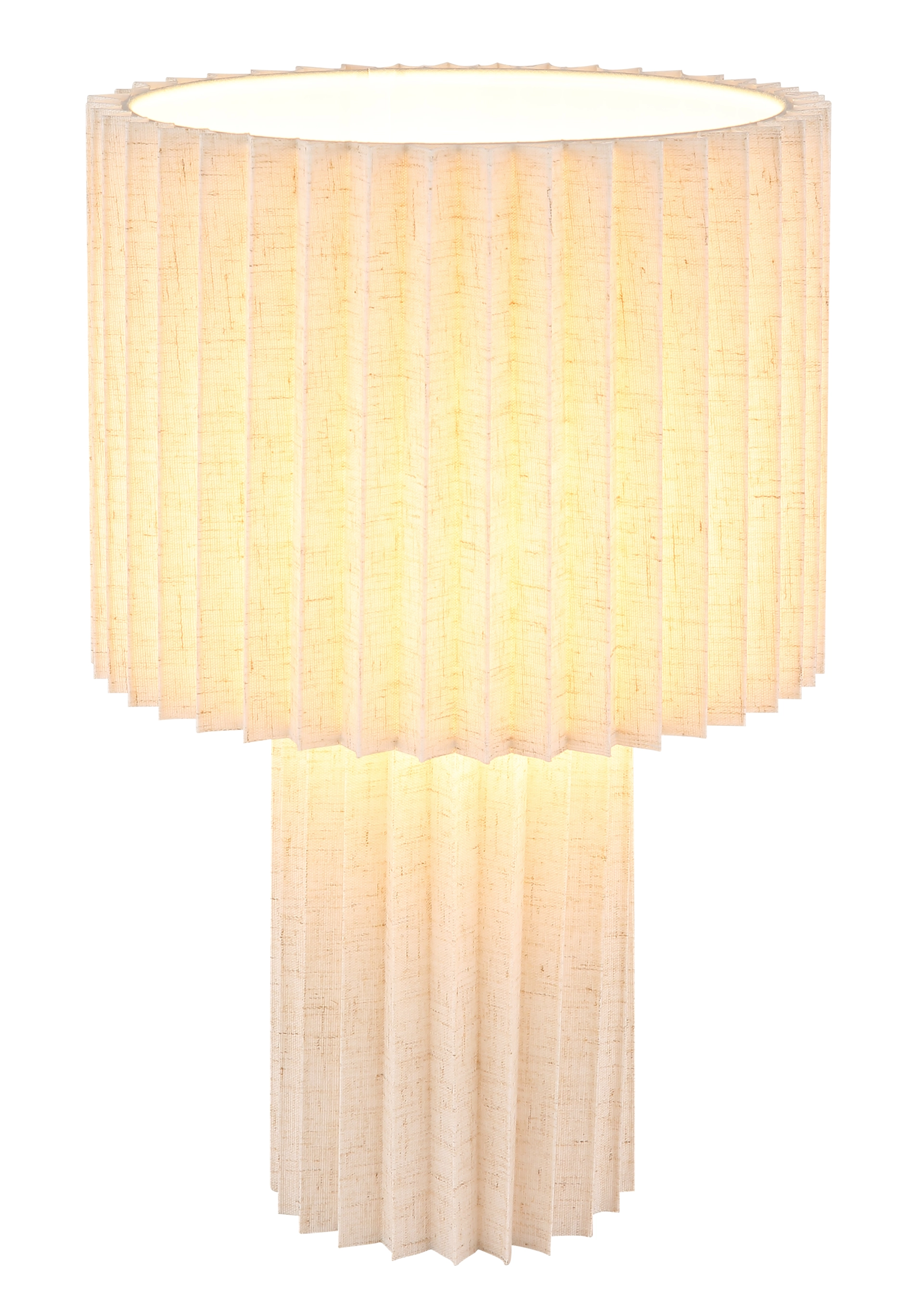 TISCHLEUCHTE LEINEN BEIGE, 1XE27