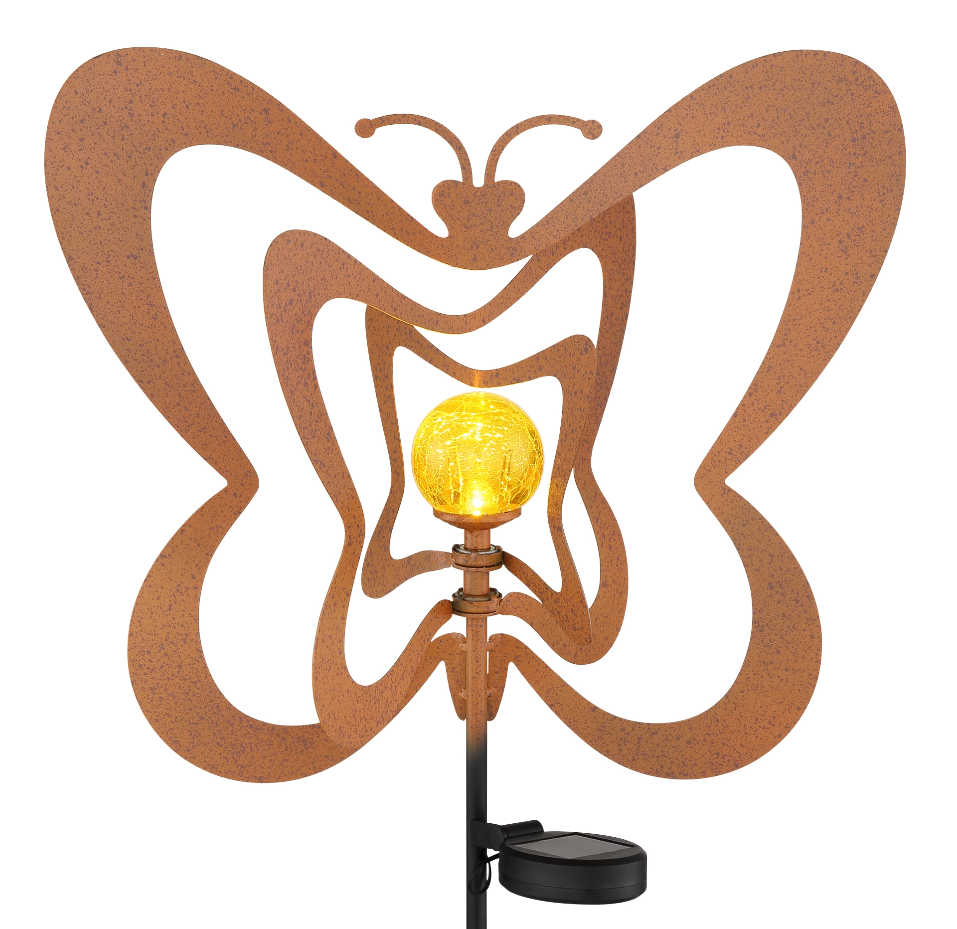 SOLARLEUCHTE METALL ROSTFARBEN, 1XLED