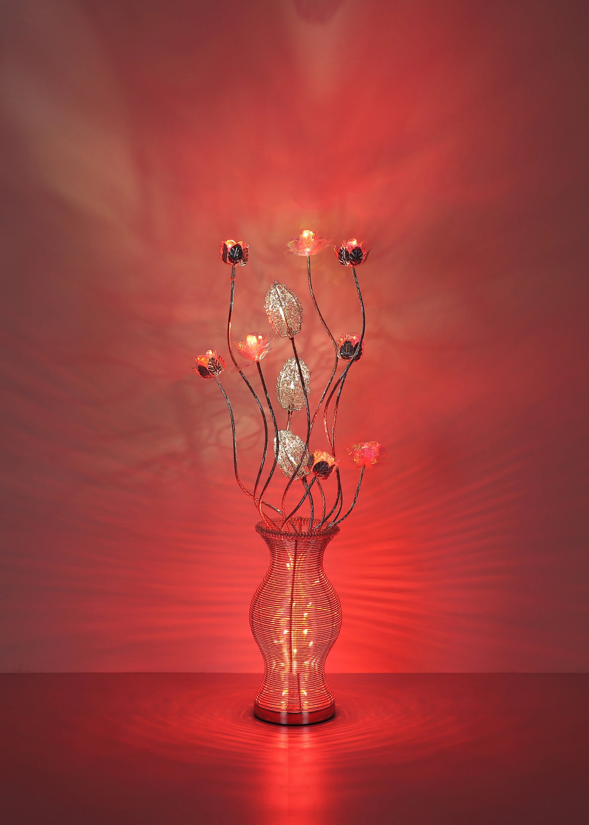 TISCHLEUCHTE ALUMINIUM SILBERFARBEN, 1XRGBW LED