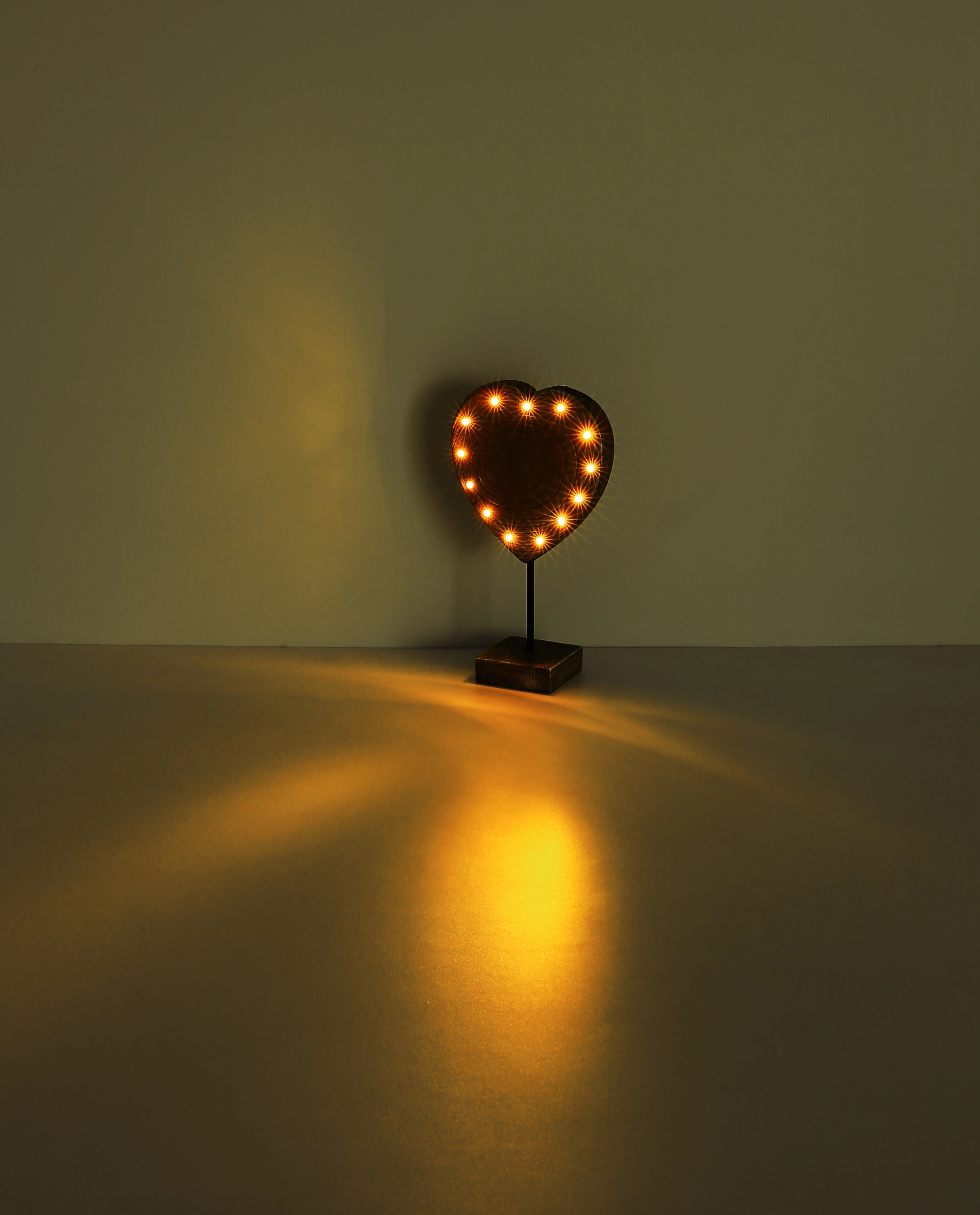 SOLARLEUCHTE KUNSTSTOFF HOLZOPTIK, 13XLED