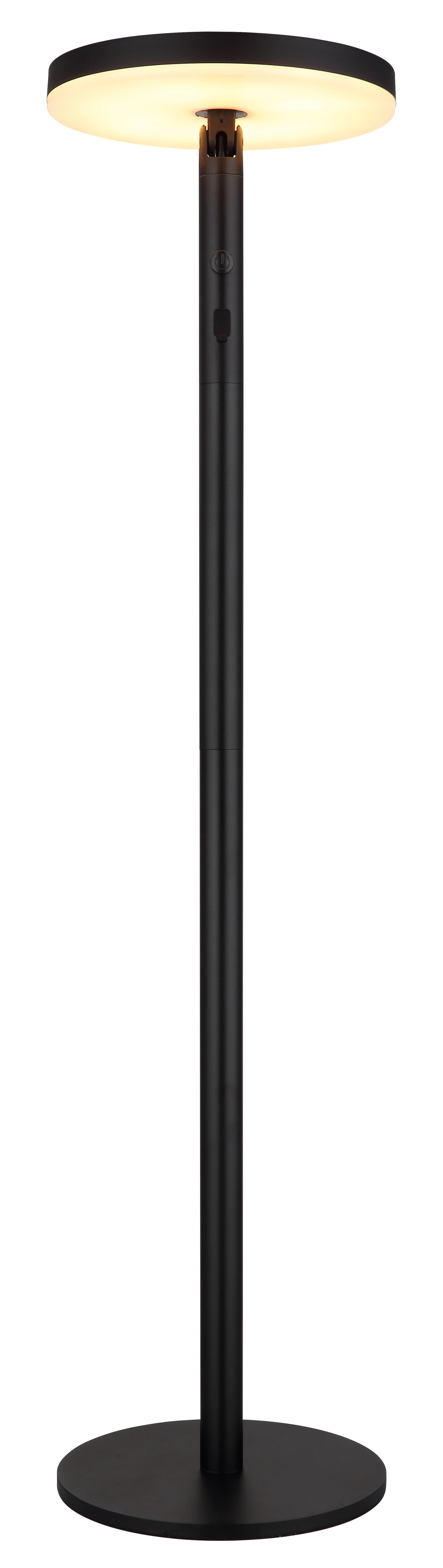 SOLARLEUCHTE ALUMINIUM SCHWARZ MATT, 1XLED