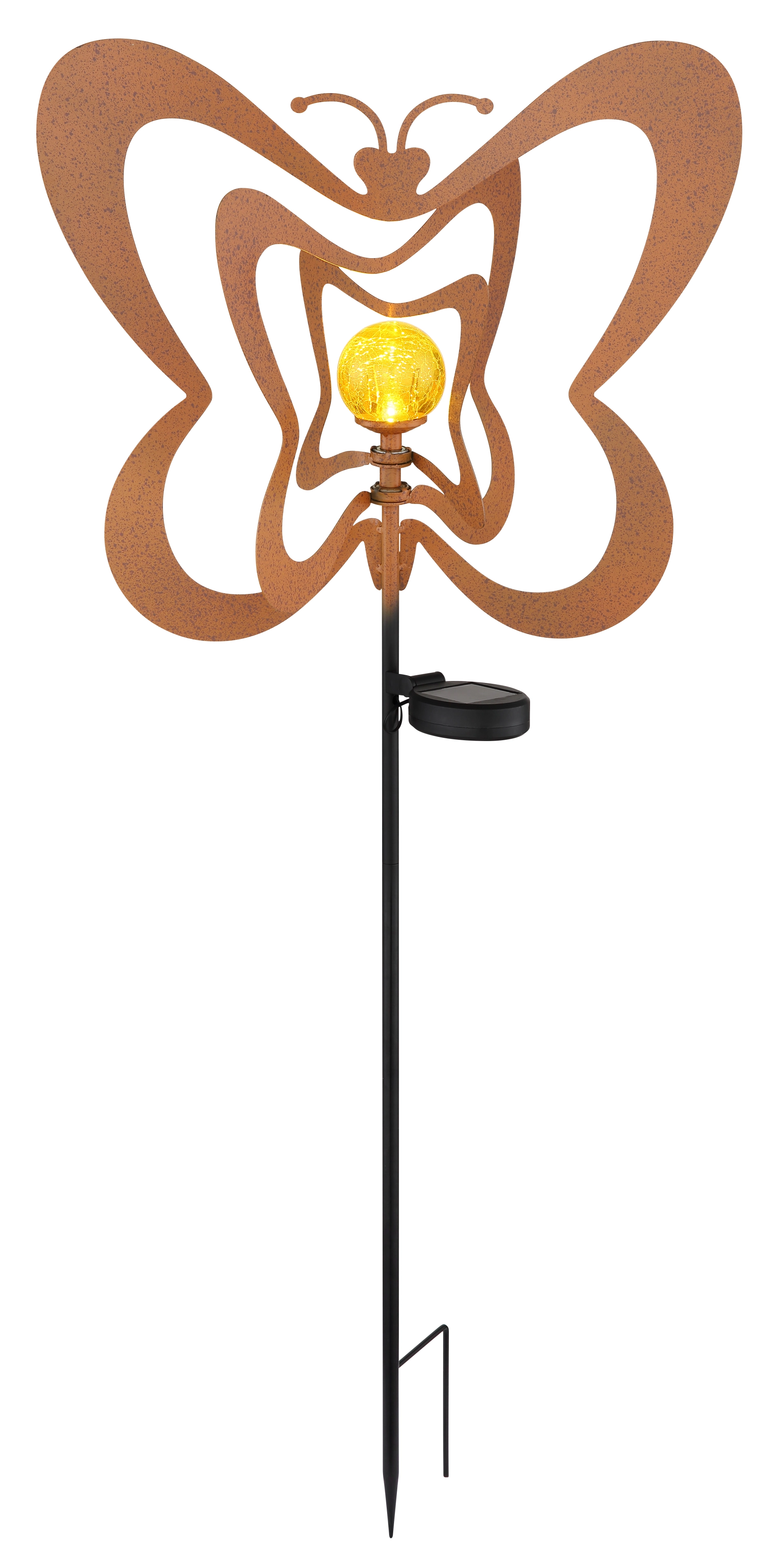 SOLARLEUCHTE METALL ROSTFARBEN, 1XLED