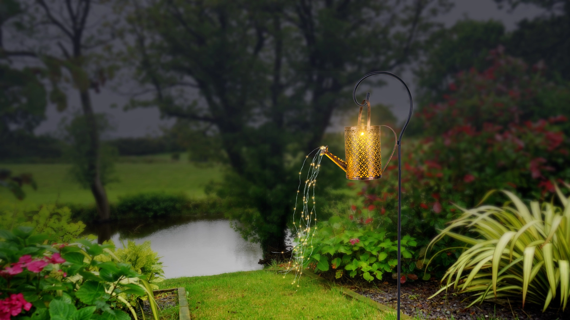 SOLARLEUCHTE METALL SCHWARZ MATT, 36XLED