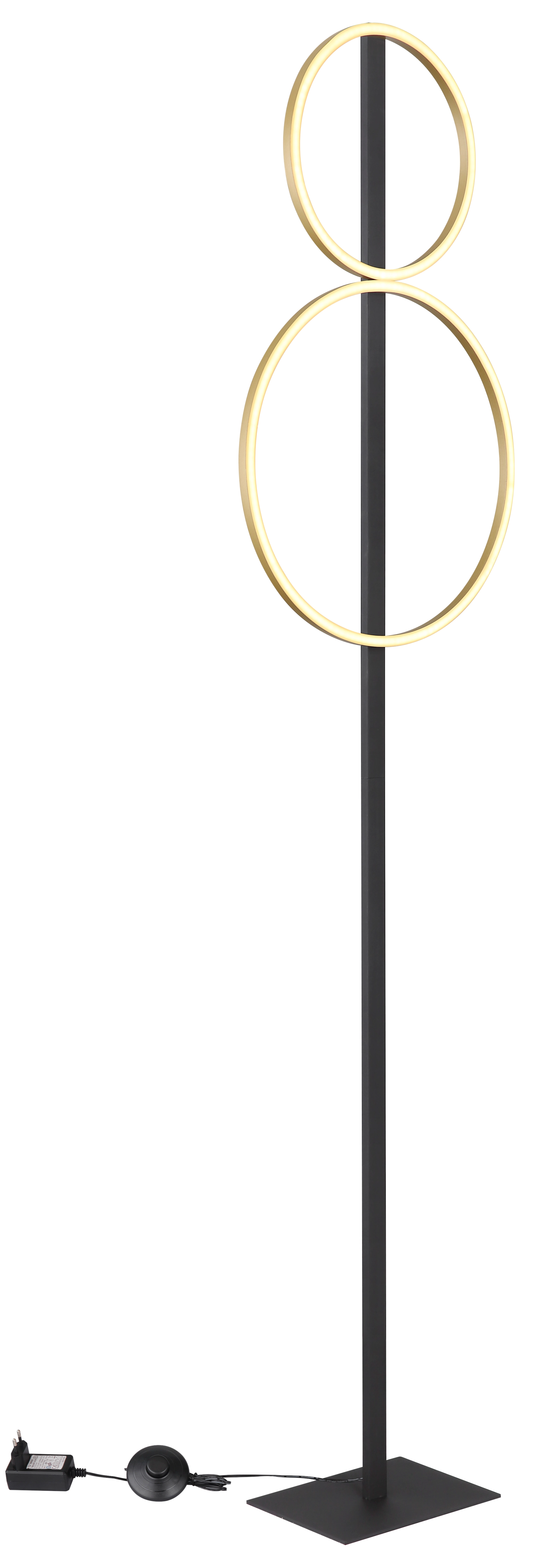 STEHLEUCHTE METALL SCHWARZ MATT, 1XLED