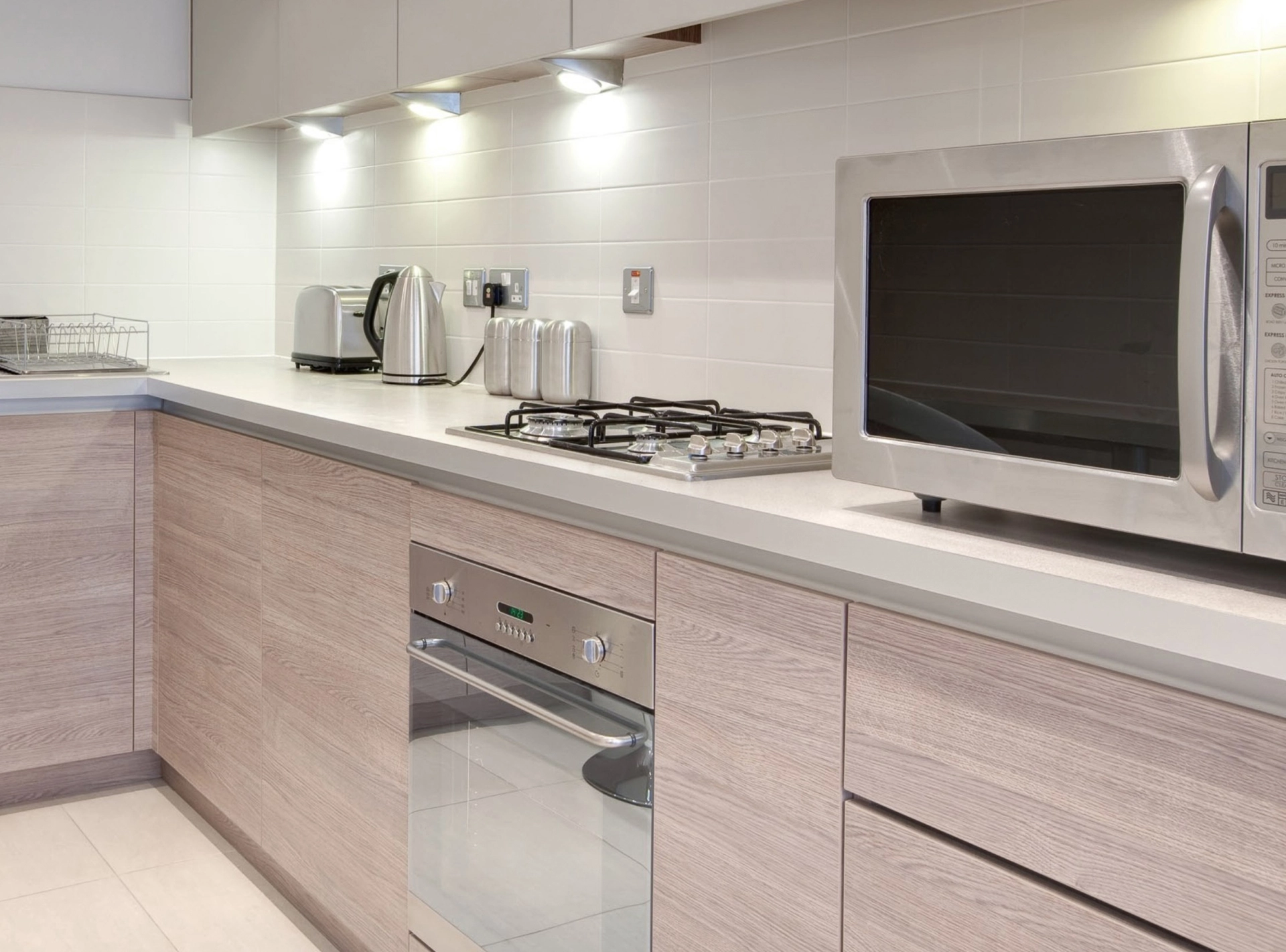 UNTERBAULEUCHTE METALL NICKEL MATT, 1XLED