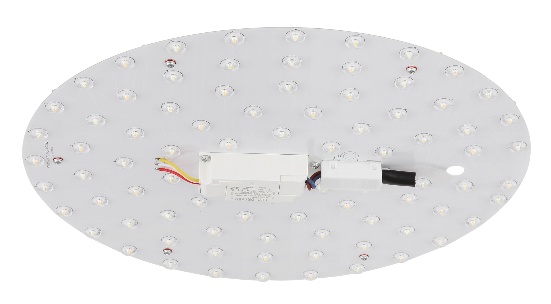 Runde LED Platine mit Magnet von Globo Handels GmbH als Ersatzmodul für 15968D1 und 15995D1; viele LEDs auf Kreisplatine mit LED-Treiber, ideal zum Austausch/Upgrade in Deckenleuchten.