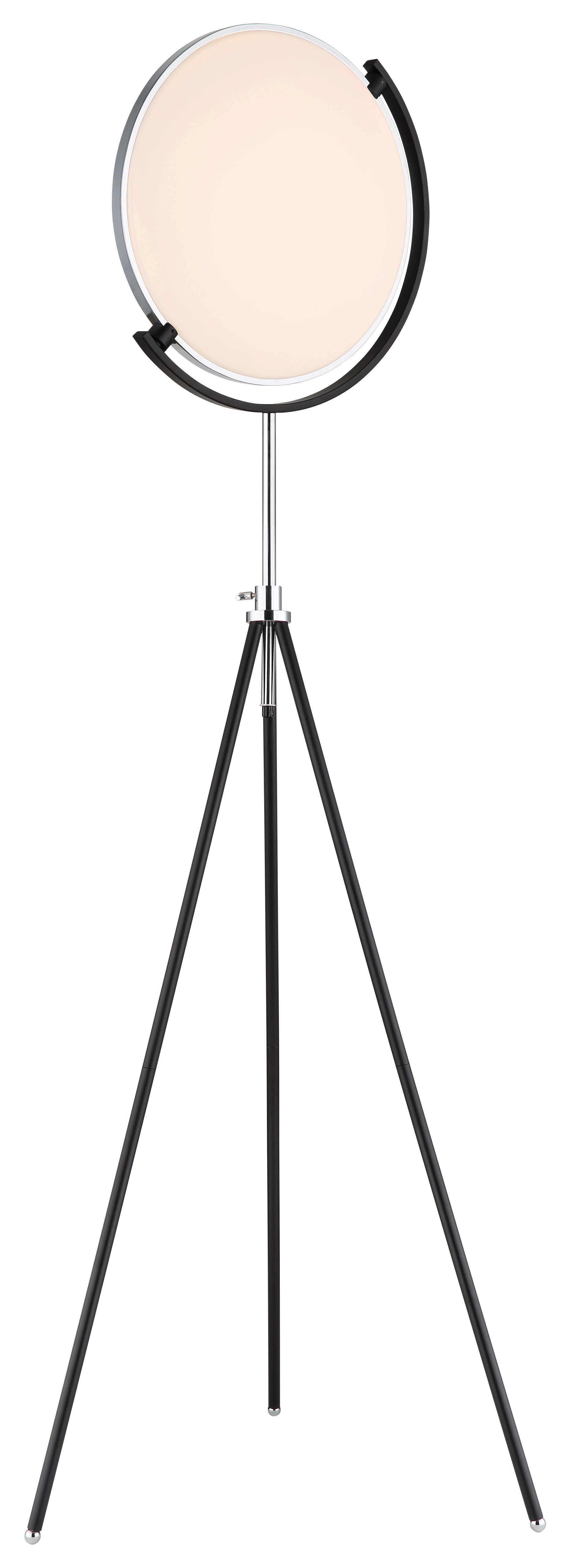 STEHLEUCHTE METALL SCHWARZ MATT, 1XLED