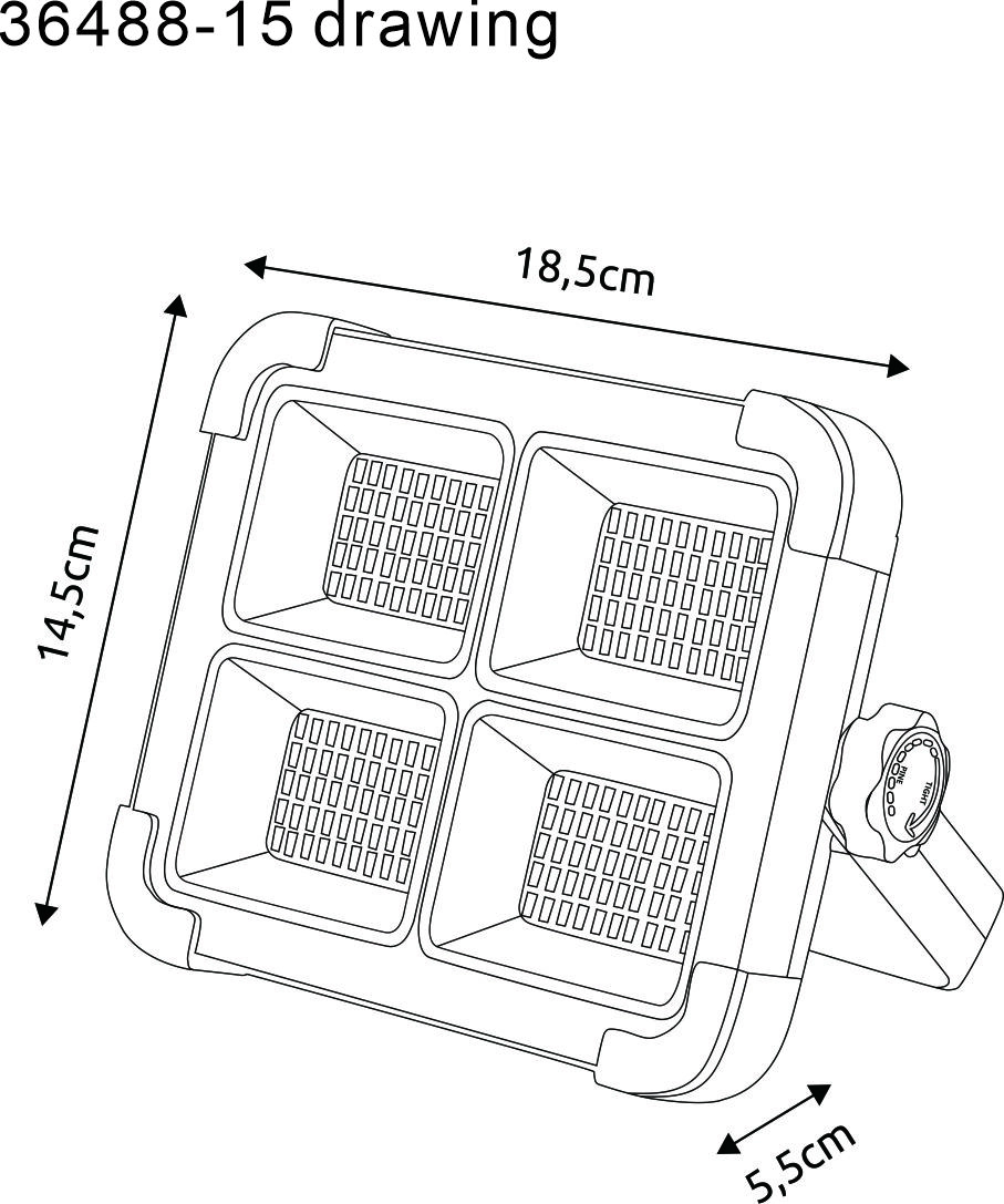 SOLARLEUCHTE KUNSTSTOFF SCHWARZ, 1XLED