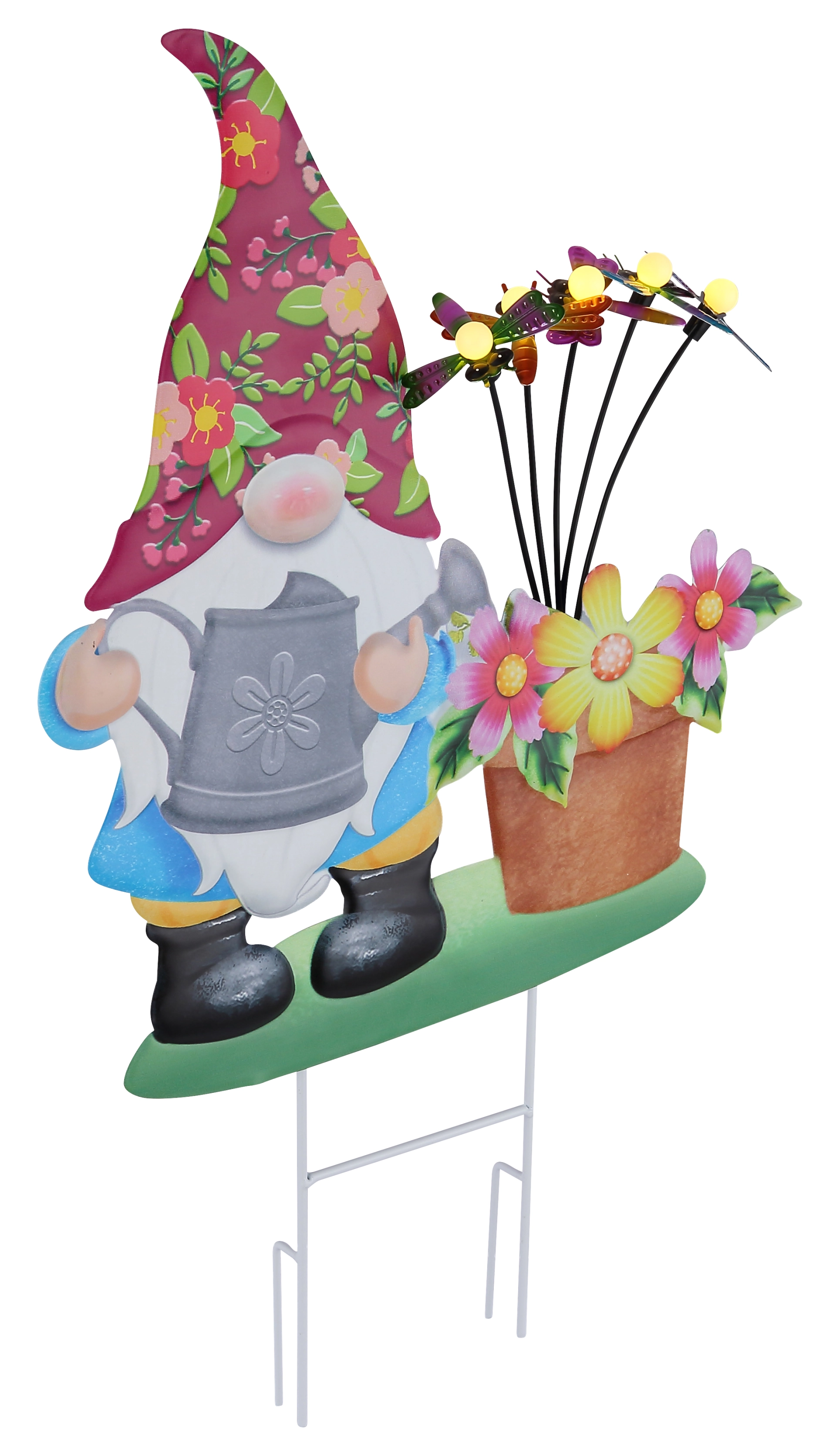 SOLARLEUCHTE METALL BUNT, 5XLED