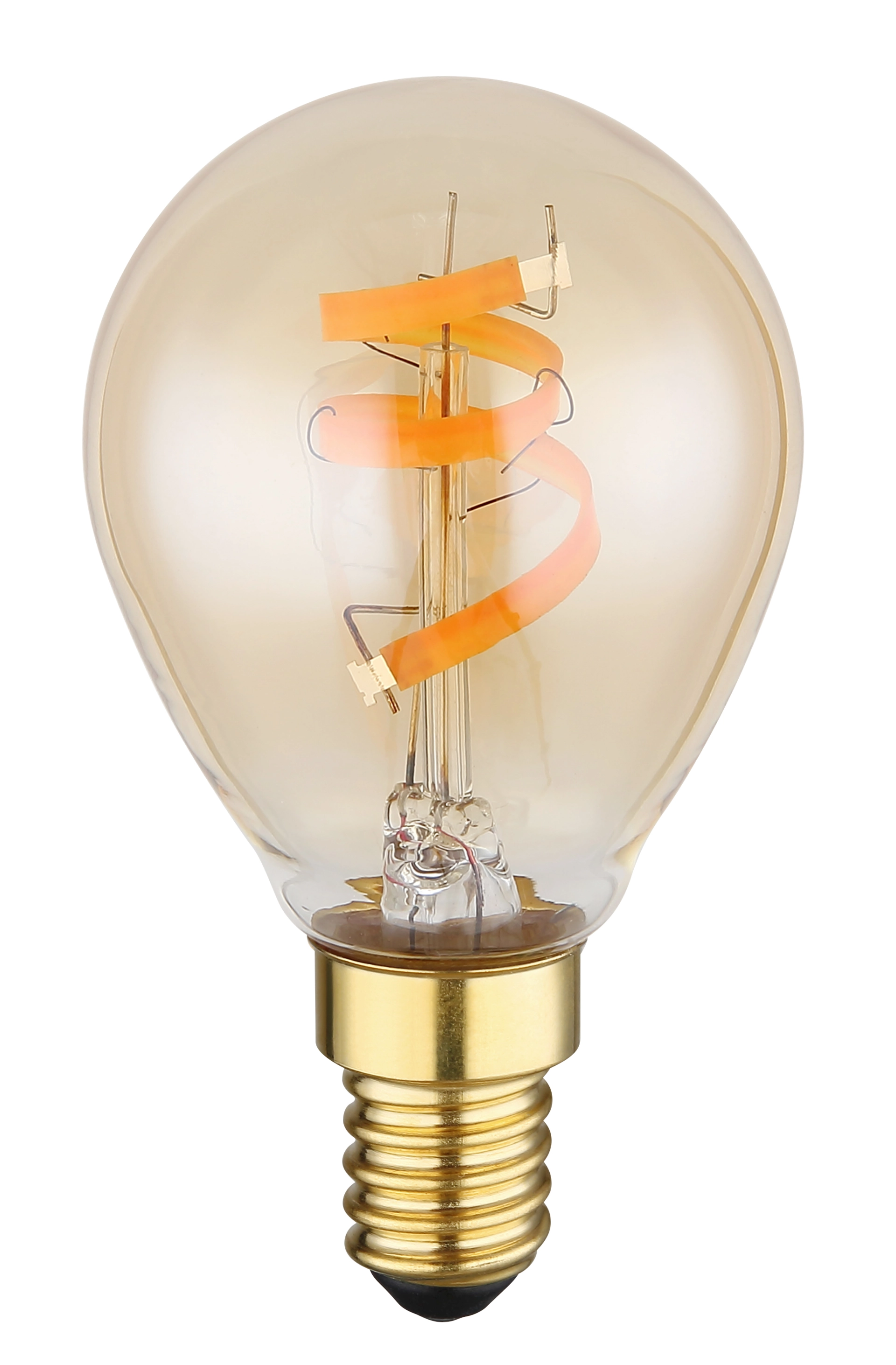 Produktfoto: LED - LEUCHTMITTEL von Globo Handels GmbH, Modell 11331D, dekoratives LED-Leuchtmittel mit amberfarbenem Glas und Spiral-Filament, warmes Stimmungslicht