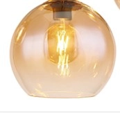ERSATZGLAS AMBER, DURCHMESSER 20CM