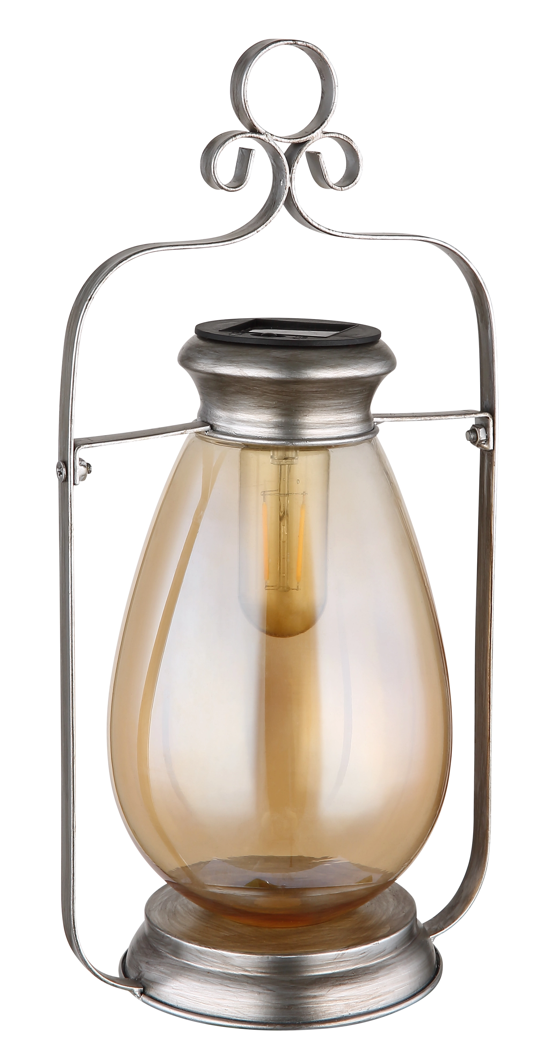 SOLARLEUCHTE METALL SILBERFARBEN, 1XLED