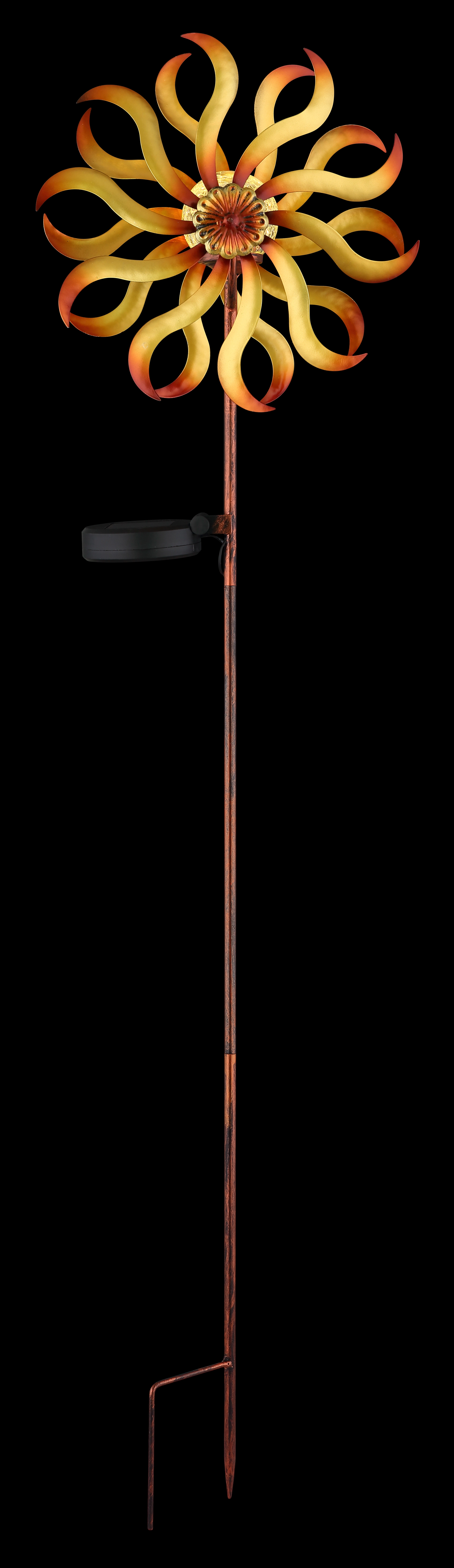 SOLARLEUCHTE METALL GOLDFARBEN PATINIERT, 1XLED