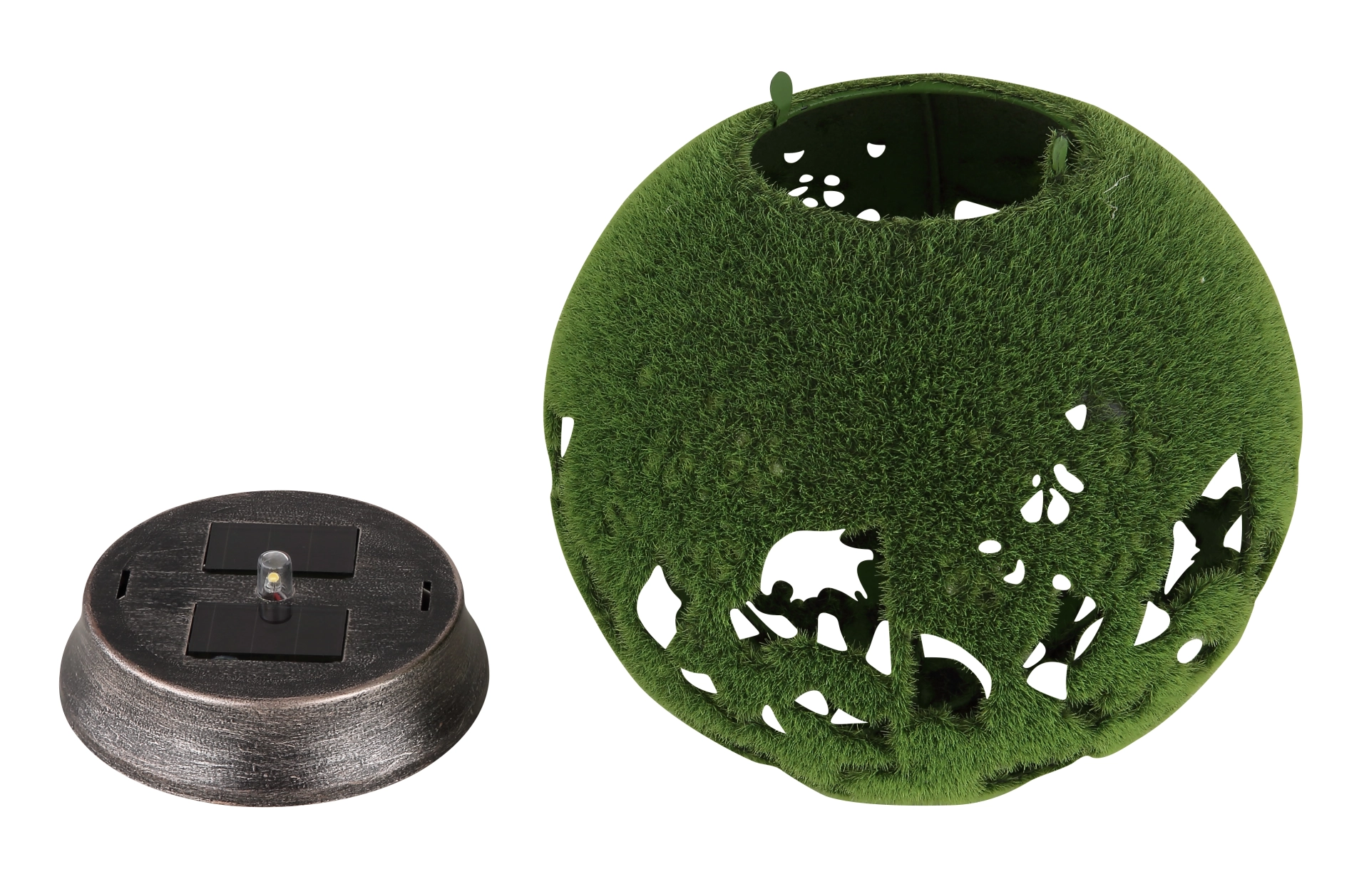 SOLARLEUCHTE METALL SILBERGRAU, 1XLED