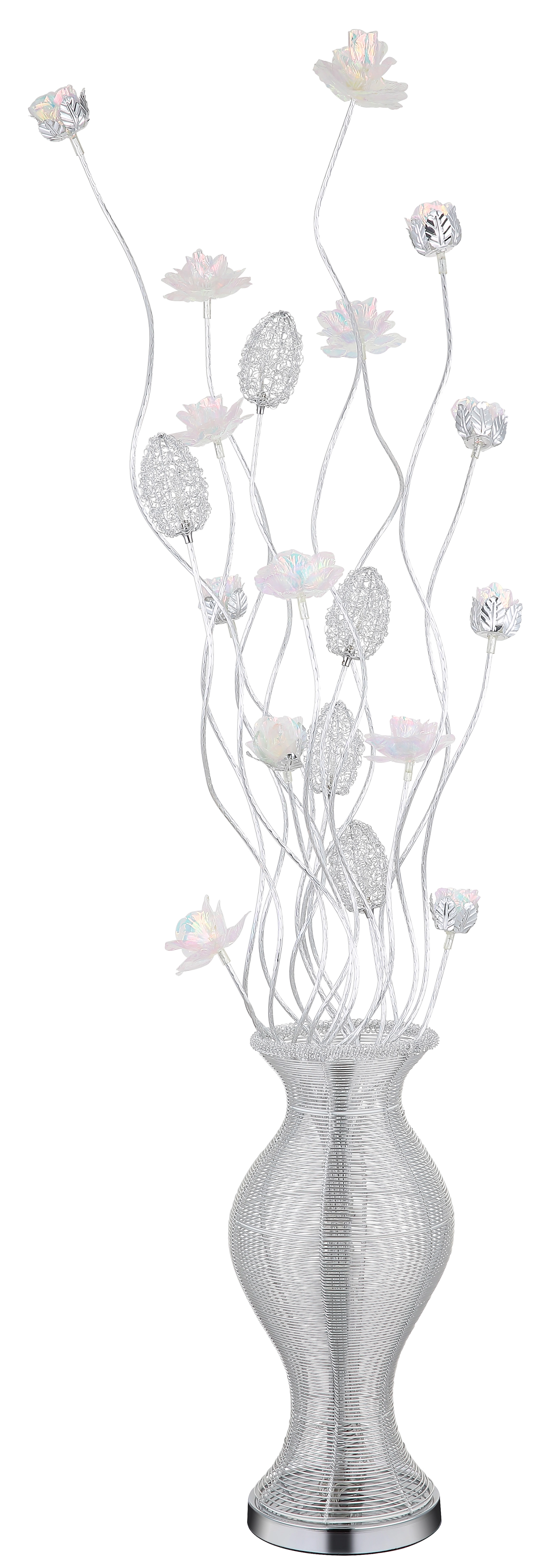 STEHLEUCHTE ALUMINIUM SILBERFARBEN, 1XRGBW LED