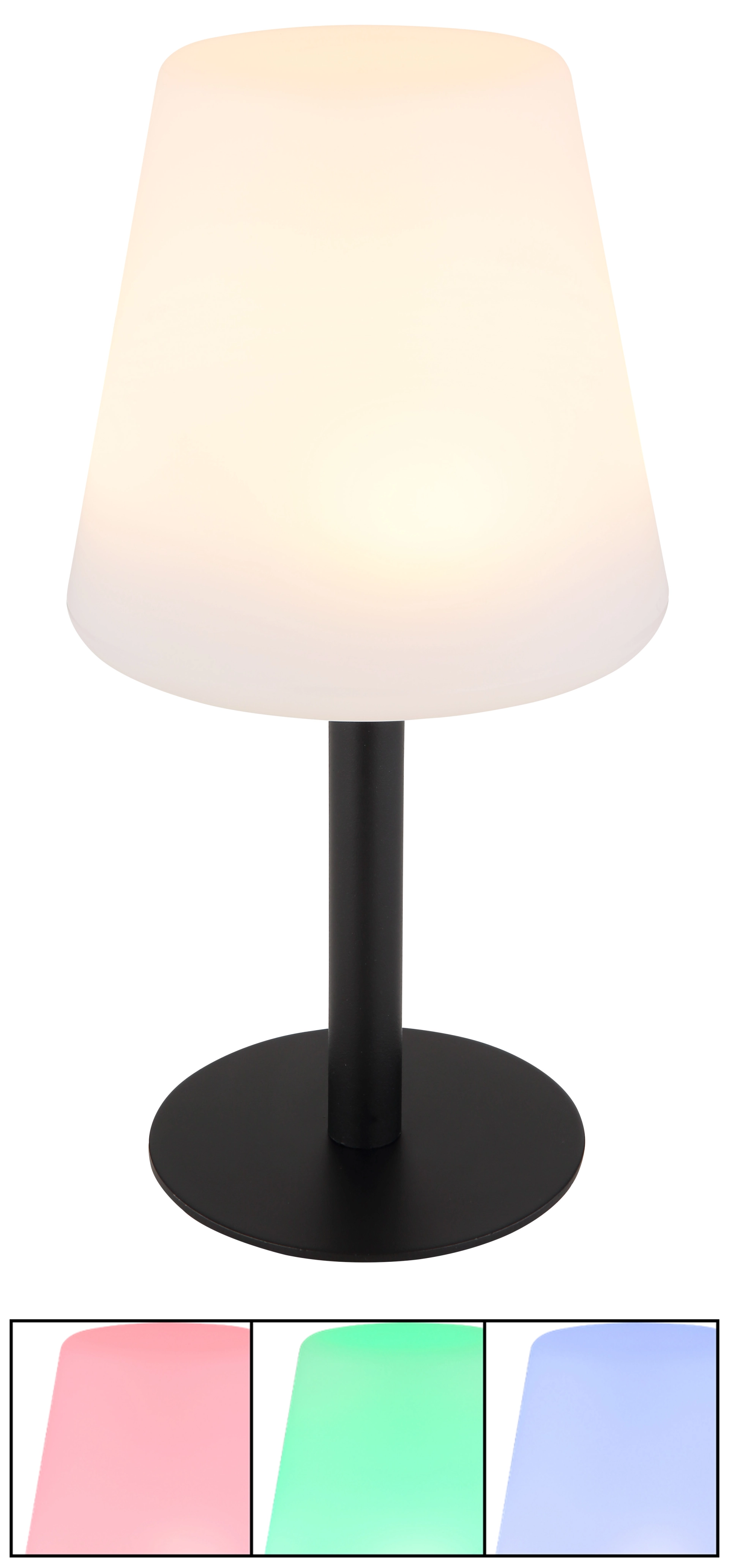 SOLARLEUCHTE METALL SCHWARZ, 8XRGBW LED