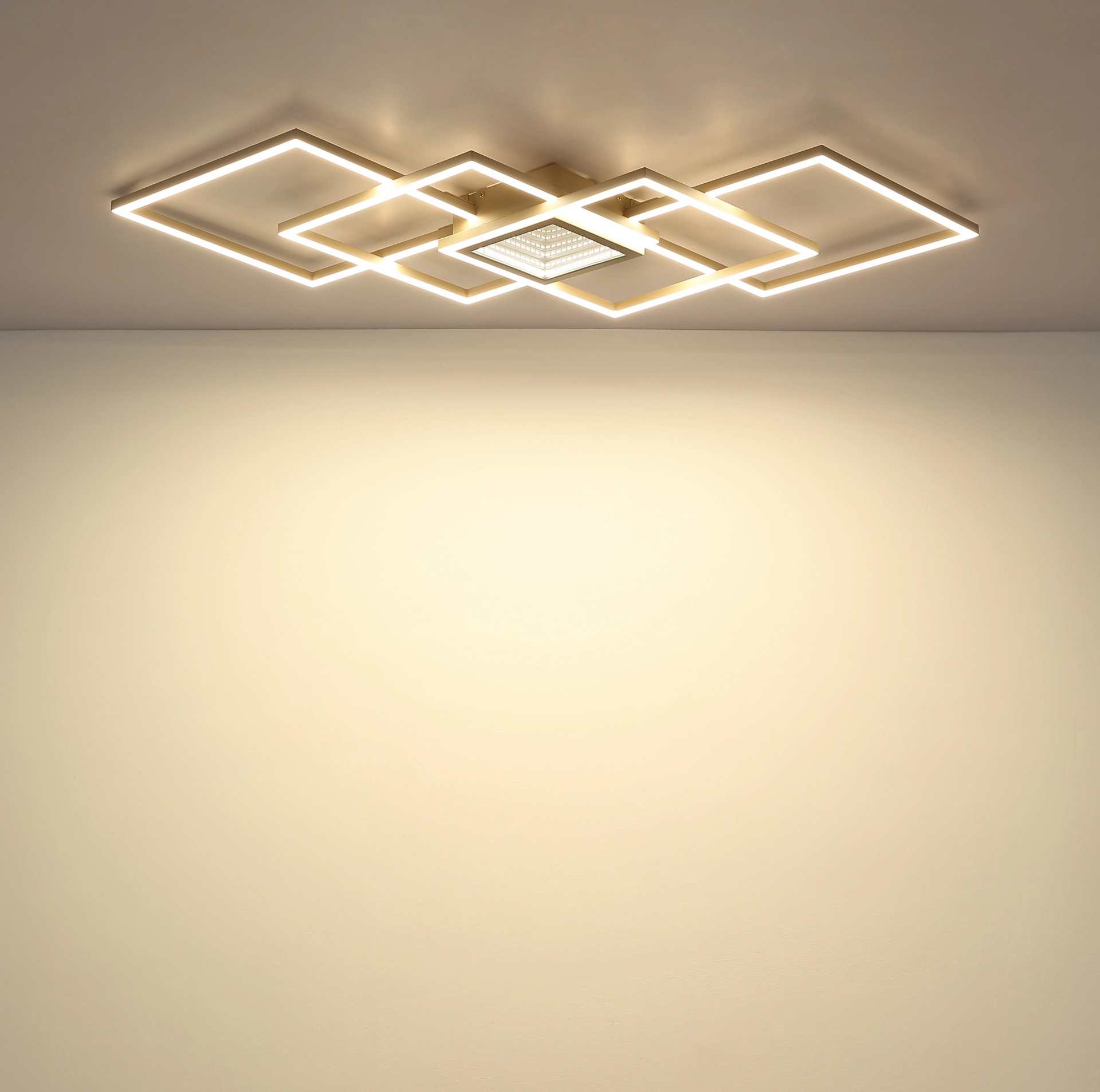 DECKENLEUCHTE METALL SANDFARBEN, 1XLED