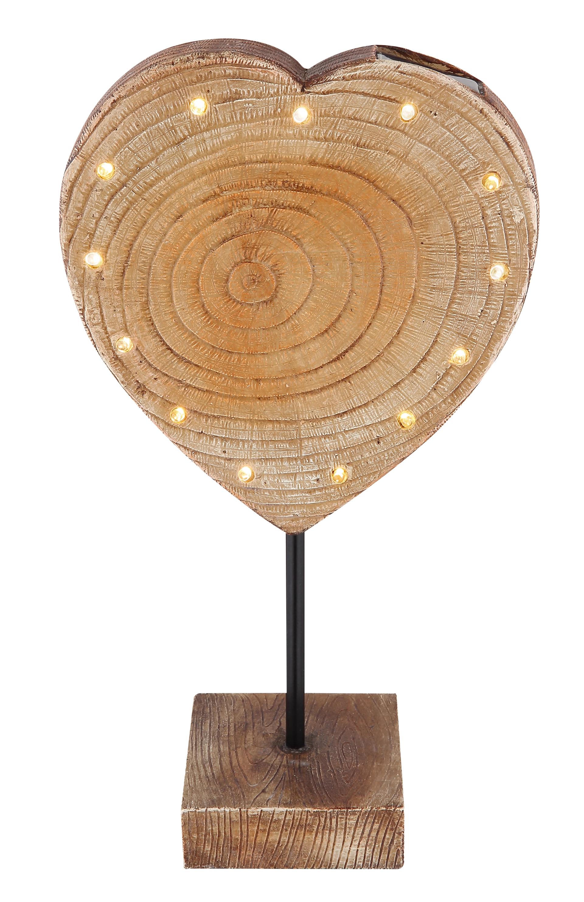 SOLARLEUCHTE KUNSTSTOFF HOLZOPTIK, 13XLED